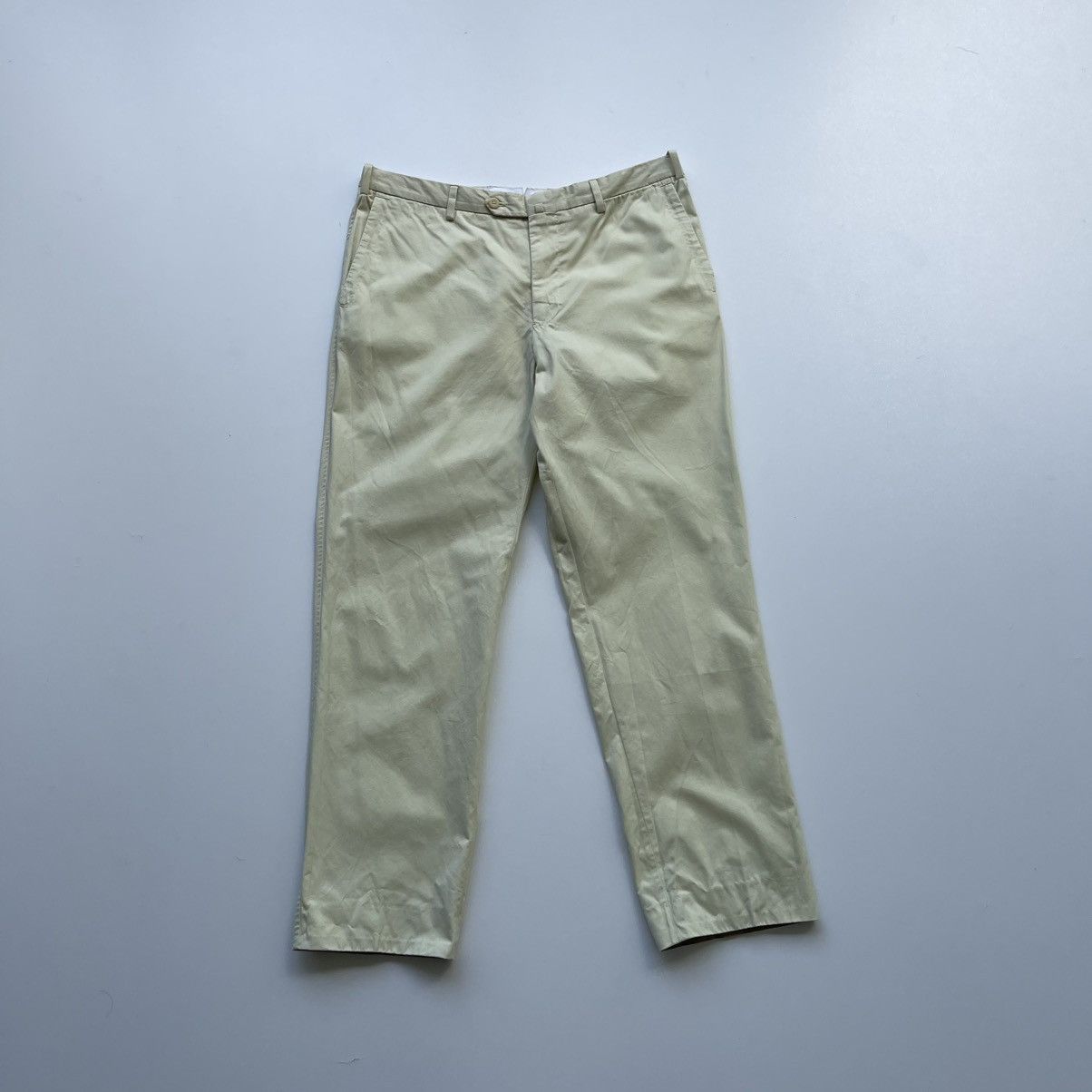 Luigi Borrelli Luigi Borrelli Napoli Vintage Cotton Chino Pants Yellow Size US 36 / EU 52 - 1 Thumbnail