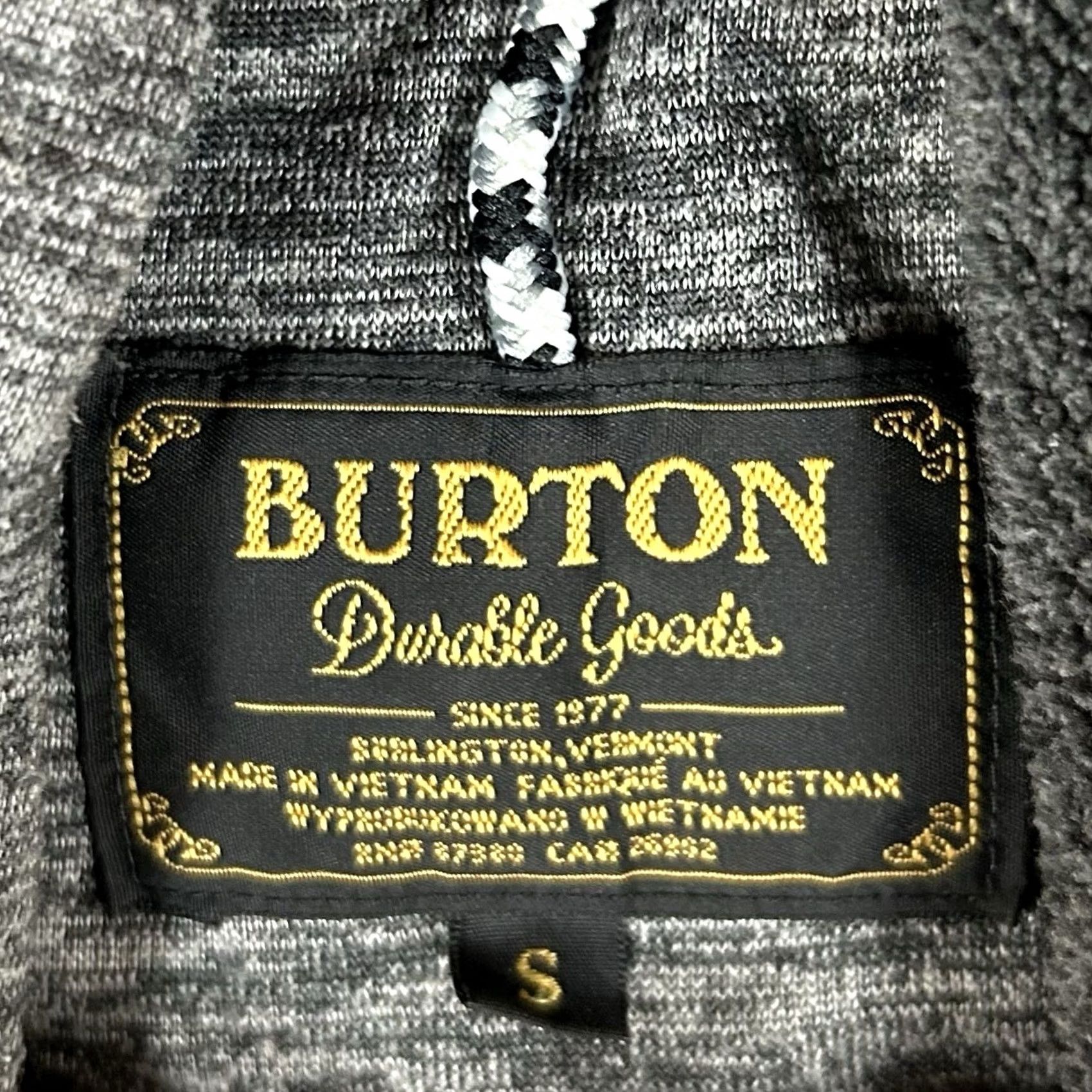 Burton Burton Hoodie Pullover Long Sleeve Men’s Small Gray Polyester Graphic Print Top Size US S / EU 44-46 / 1 - 4 Thumbnail