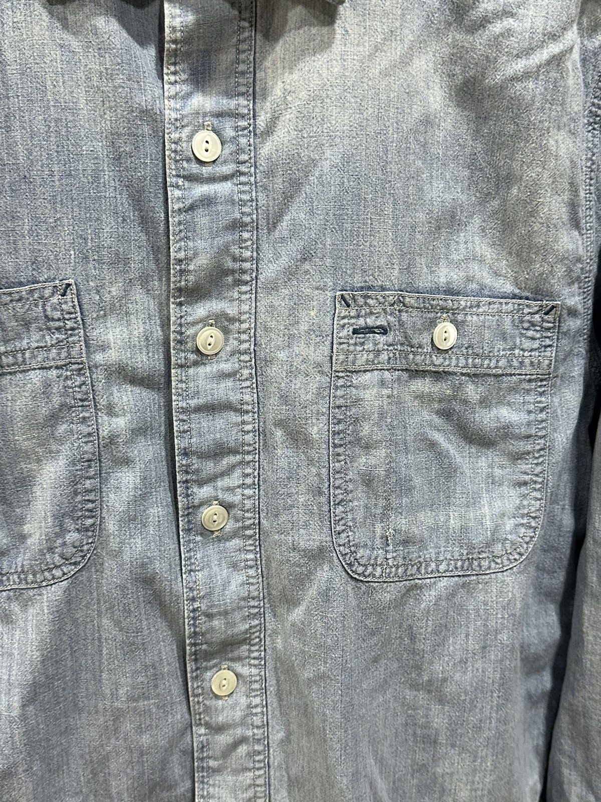 RRL Ralph Lauren Vintage RRL Polo Ralph Lauren Wash Denim Shirt Size US M / EU 48-50 / 2 - 8 Thumbnail