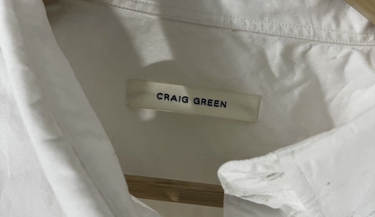 Craig Green !DS! AW21 Craig Green Hole Pocket Uniform White Shirt Size US M / EU 48-50 / 2 - 17 Thumbnail
