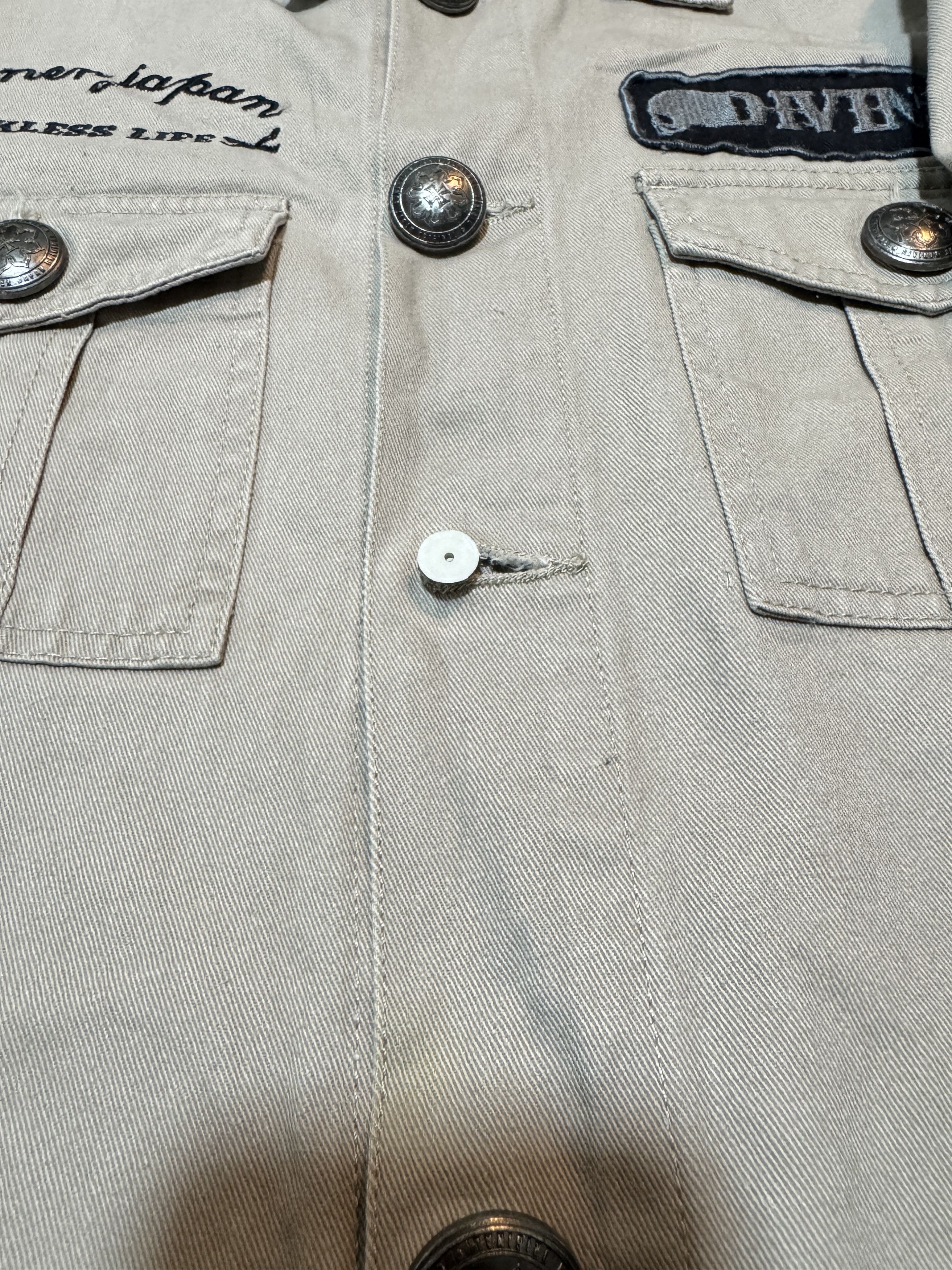 Japanese Brand Japanese Brand Diviner Skull Cross Embroider Coverall Size US 33 - 14 Thumbnail