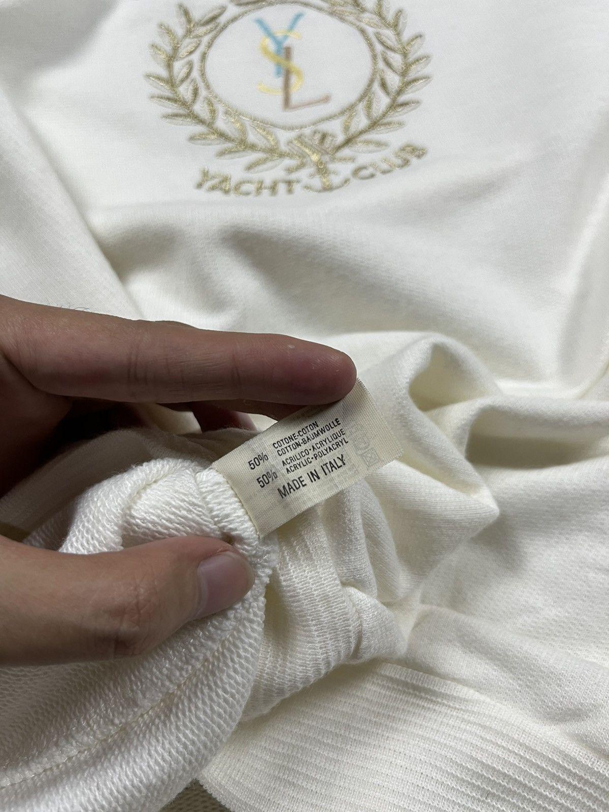 Yves Saint Laurent 90s YSL embroidery sweatshirt Size US M / EU 48-50 / 2 - 6 Thumbnail