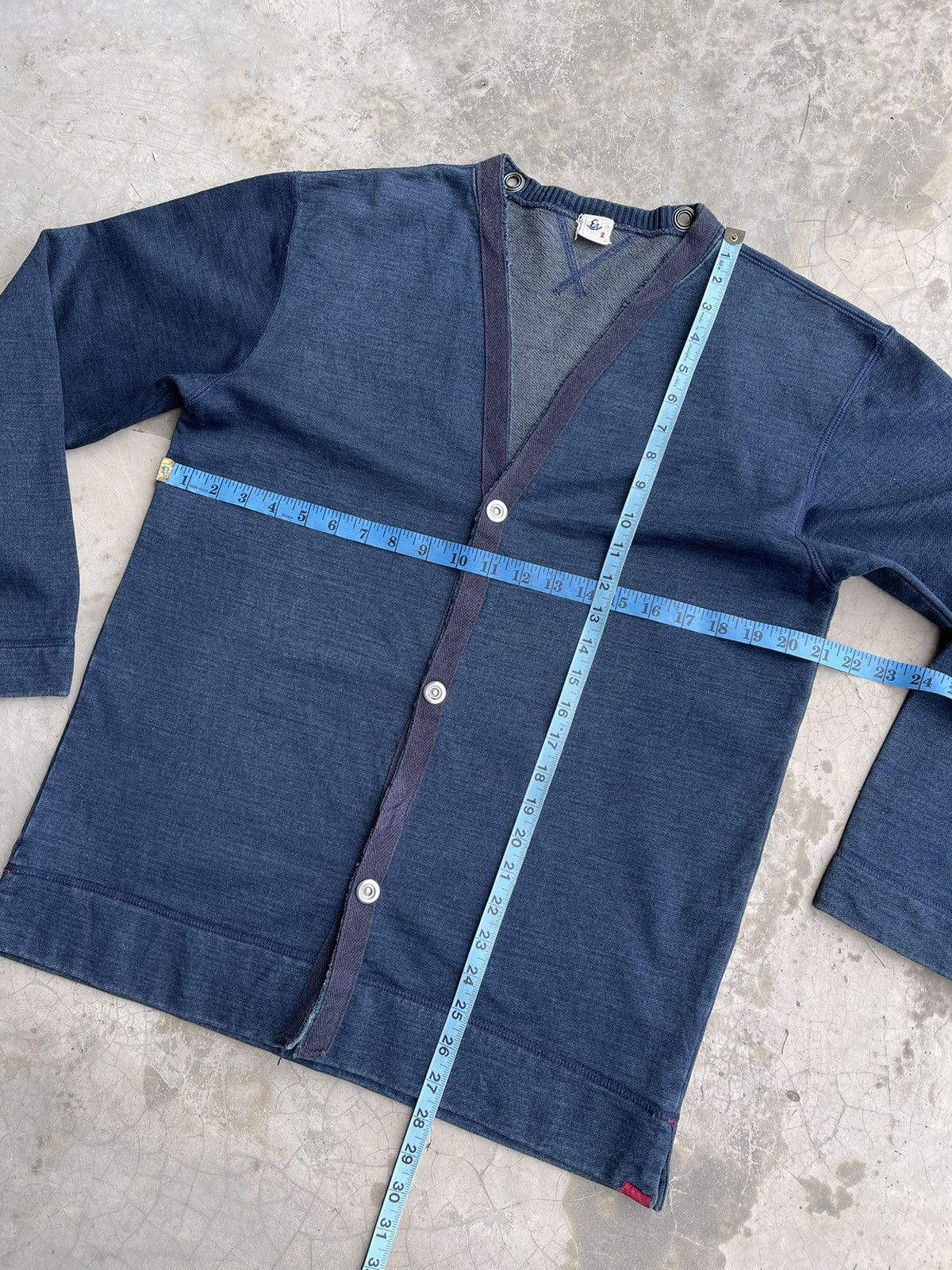 Eternal × Japanese Brand × Pure Blue Japan Pure indigo Eternal Cardigan Jacket Size US M / EU 48-50 / 2 - 12 Thumbnail