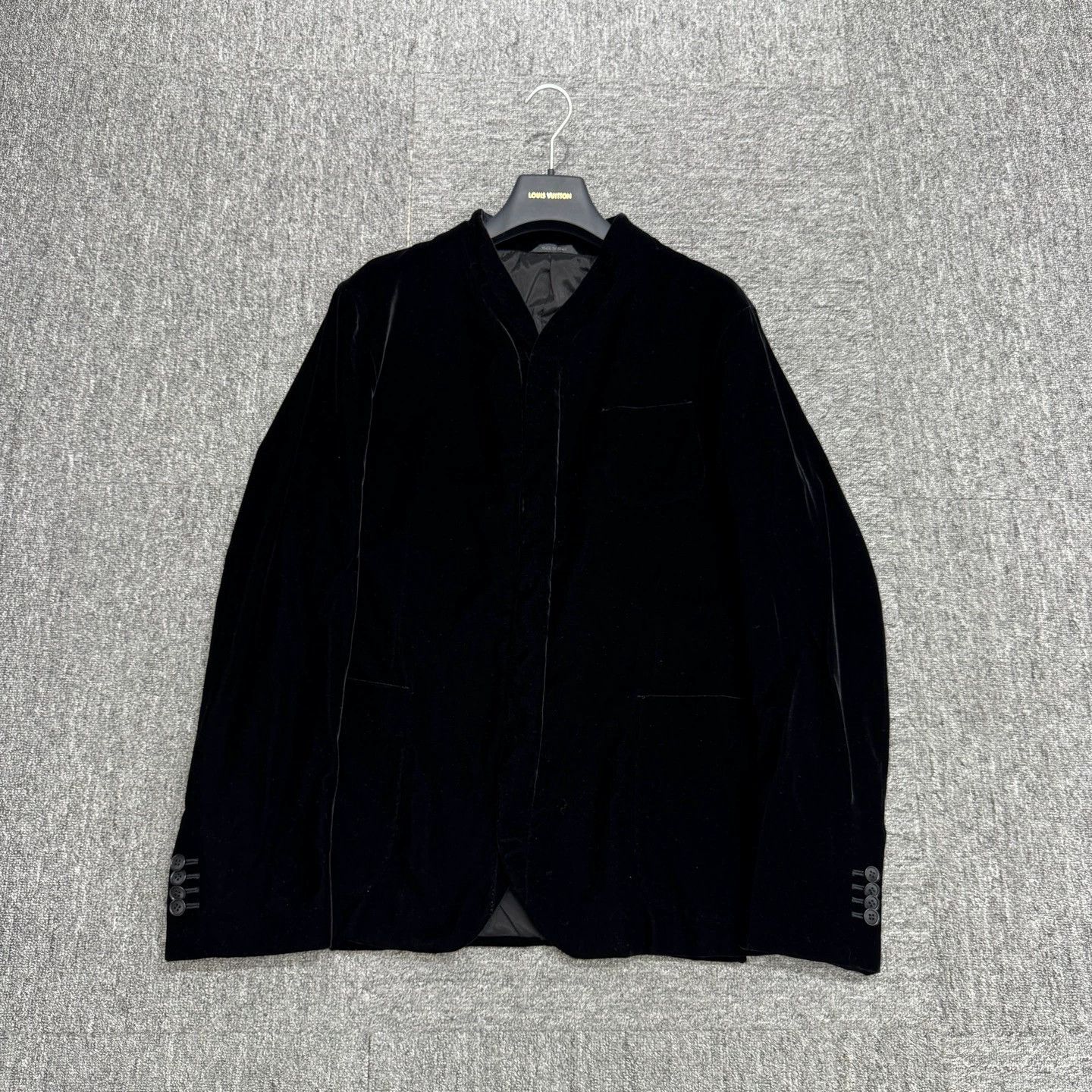 Giorgio Armani GIORGIO ARMANI Collarless Velvet Suit Jacket 50 Size 50R - 1 Thumbnail