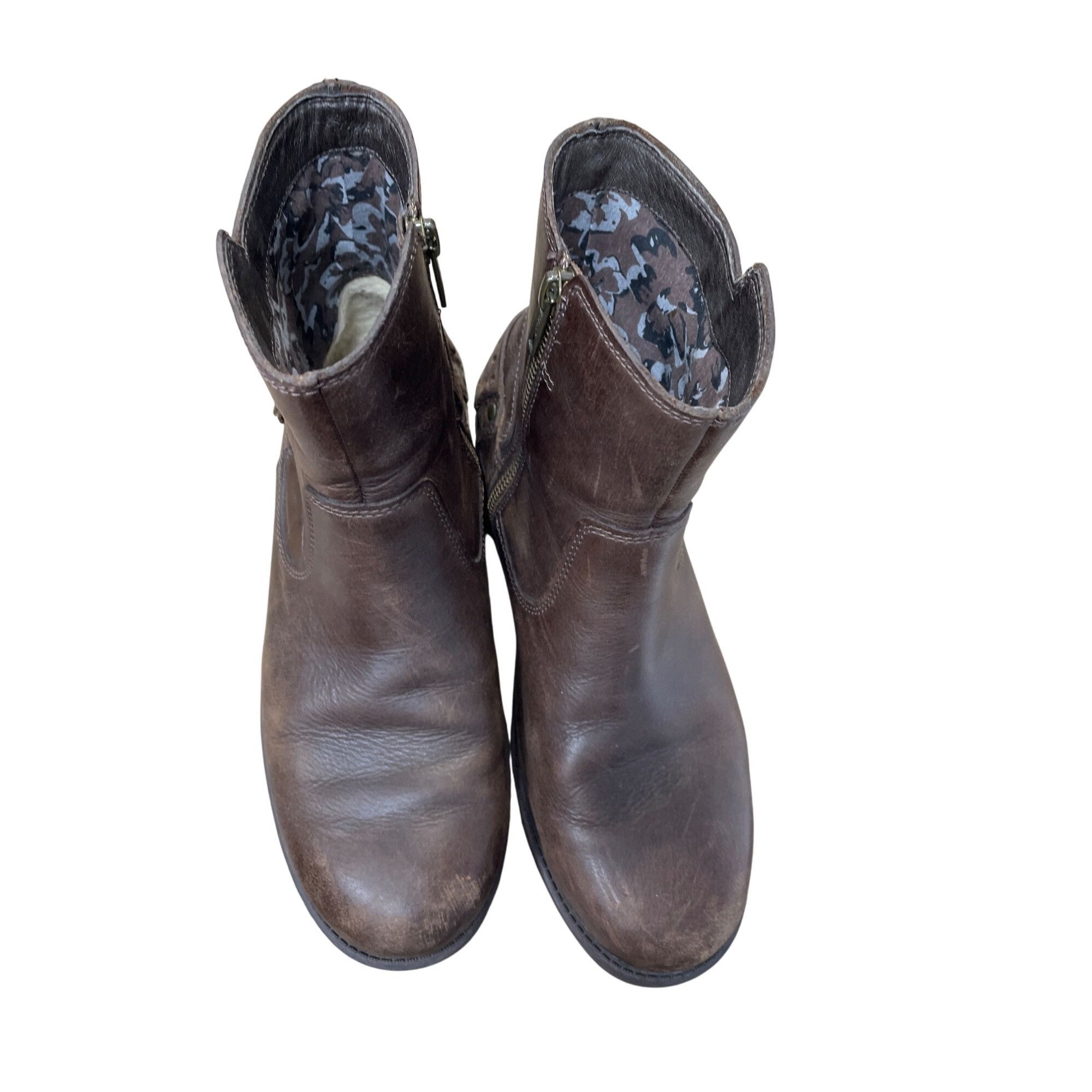 Ugg UGG Womens Brown Leather Ankle Moto Boots Size 8 SKU 9280 Size US 8 / IT 38 - 12 Thumbnail