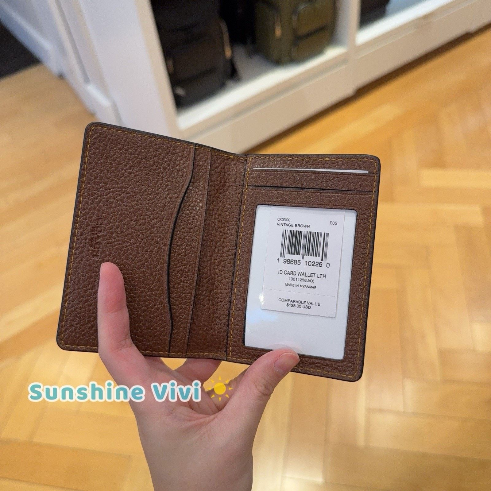 Coach NWT Coach CCG00 Id License Credit Card Wallet VINTAGE BROWN Size ONE SIZE - 6 Thumbnail