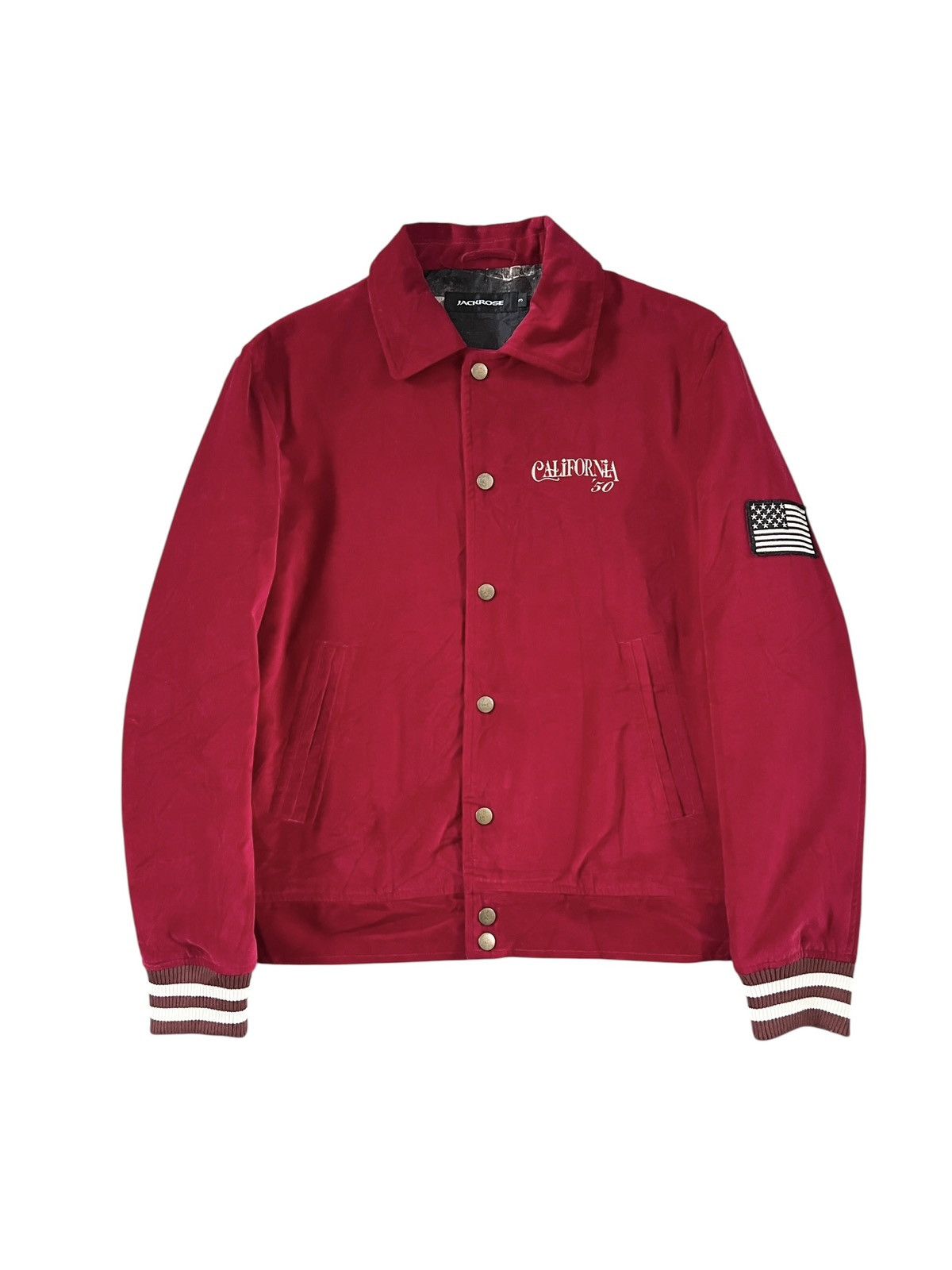 JACKROSE Jackrose Red Velvet Embroidery Souvenir Jacket Size US S / EU 44-46 / 1 - 2 Thumbnail