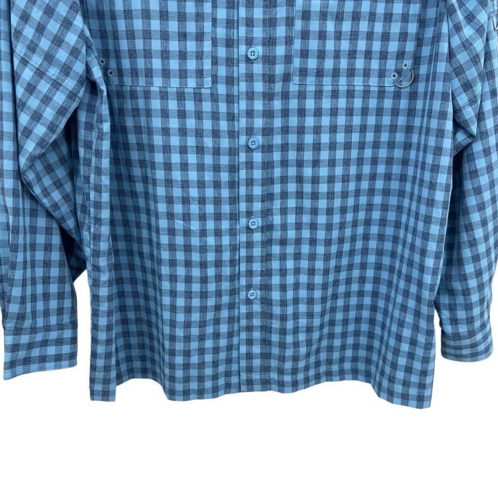 Other Habit Gingham Long Sleeve Vented Fishing Button up Shirt Blue Large Outdoorsy Size US L / EU 52-54 / 3 - 9 Thumbnail