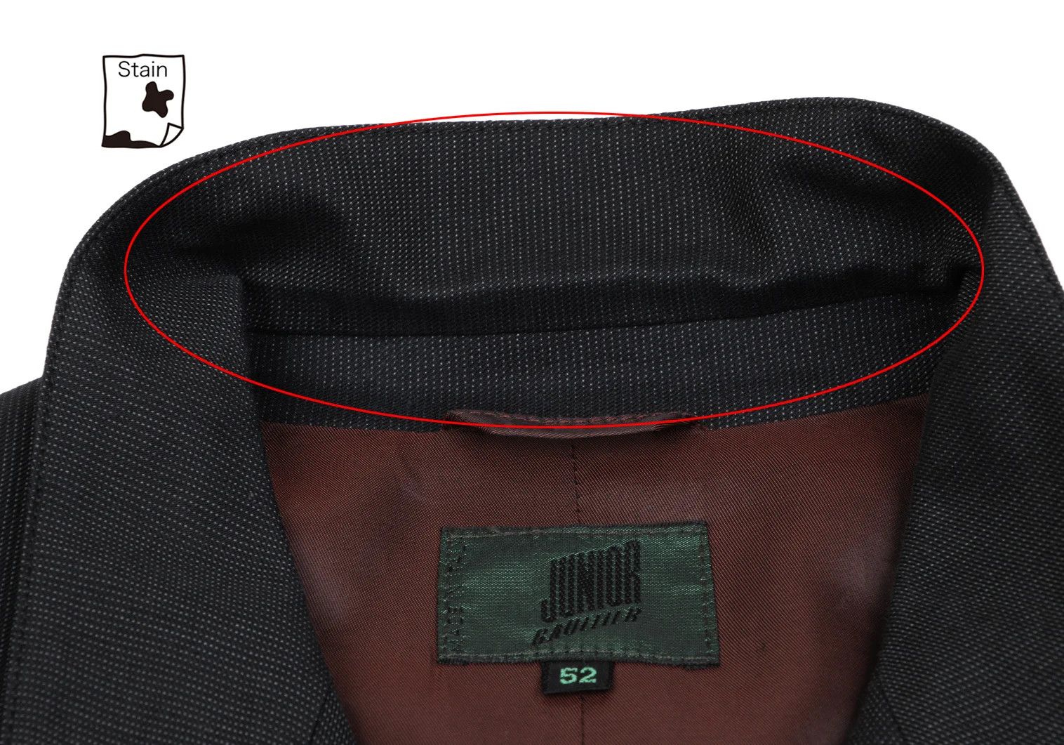 Jean Paul Gaultier Cotton Rayon Pinstripe Peak Lapel Jacket Charcoal 52 Size US L / EU 52-54 / 3 - 5 Thumbnail