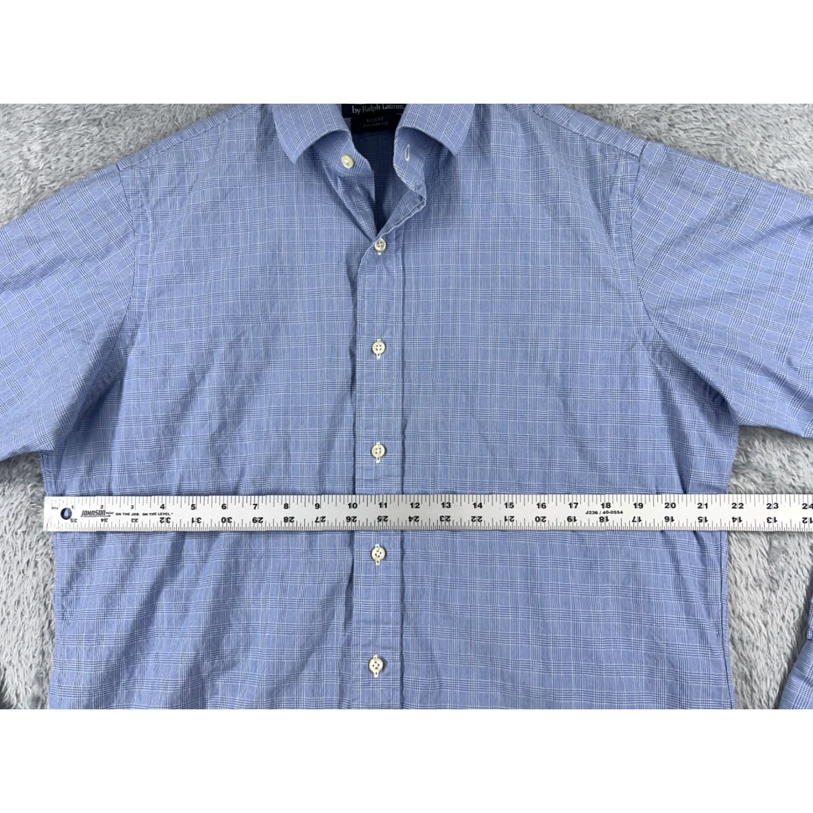 Polo Ralph Lauren VINTAGE Polo Ralph Lauren Button-Up Shirt Adult 16 Blue Plaid Cotton Custom Fit 34-35 Mens Size US L / EU 52-54 / 3 - 7 Thumbnail
