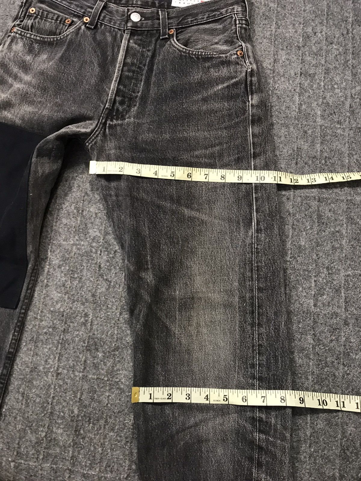 Levi's Vintage Clothing Vintage 501 France Black Denim Jean Zipper Flaps Pocket E179 Size US 29 - 17 Thumbnail