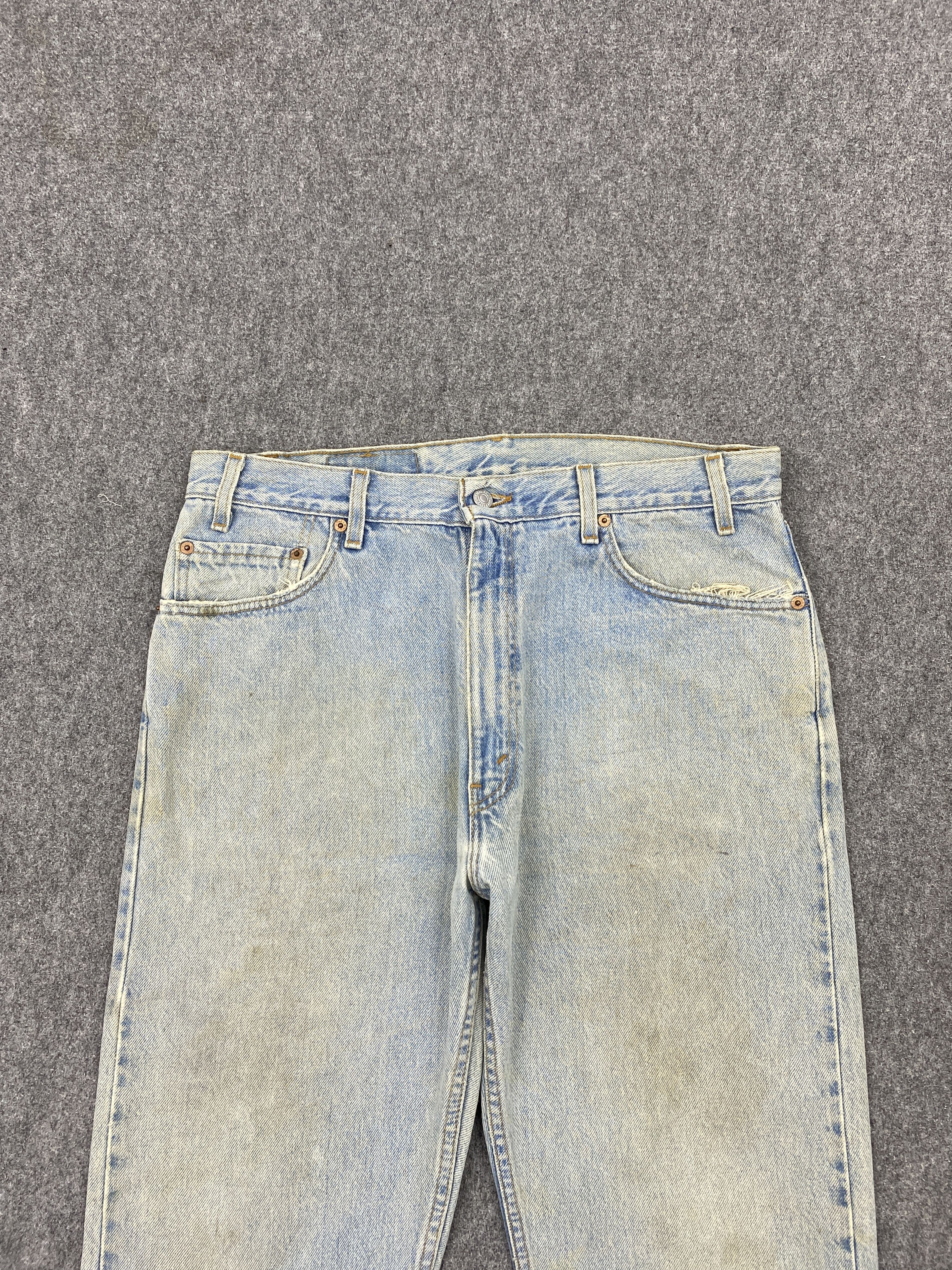 Levi's × Vintage Vintage 90s Levi's 505 Light Washed Denim Jeans Size US 35 - 2 Thumbnail