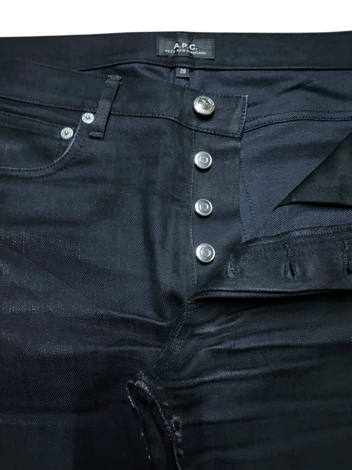 A.P.C. Vintage A.P.C Petit New Standard Black Denim Slim Fit Jeans Size US 31 - 7 Thumbnail