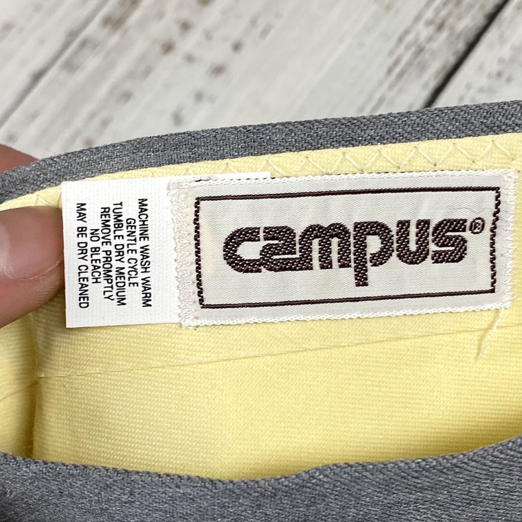 Vintage VINTAGE Campus Dress Pants Gray Heather Polyester Made in USA 40x34 Mens Pants Size US 40 / EU 56 - 6 Thumbnail