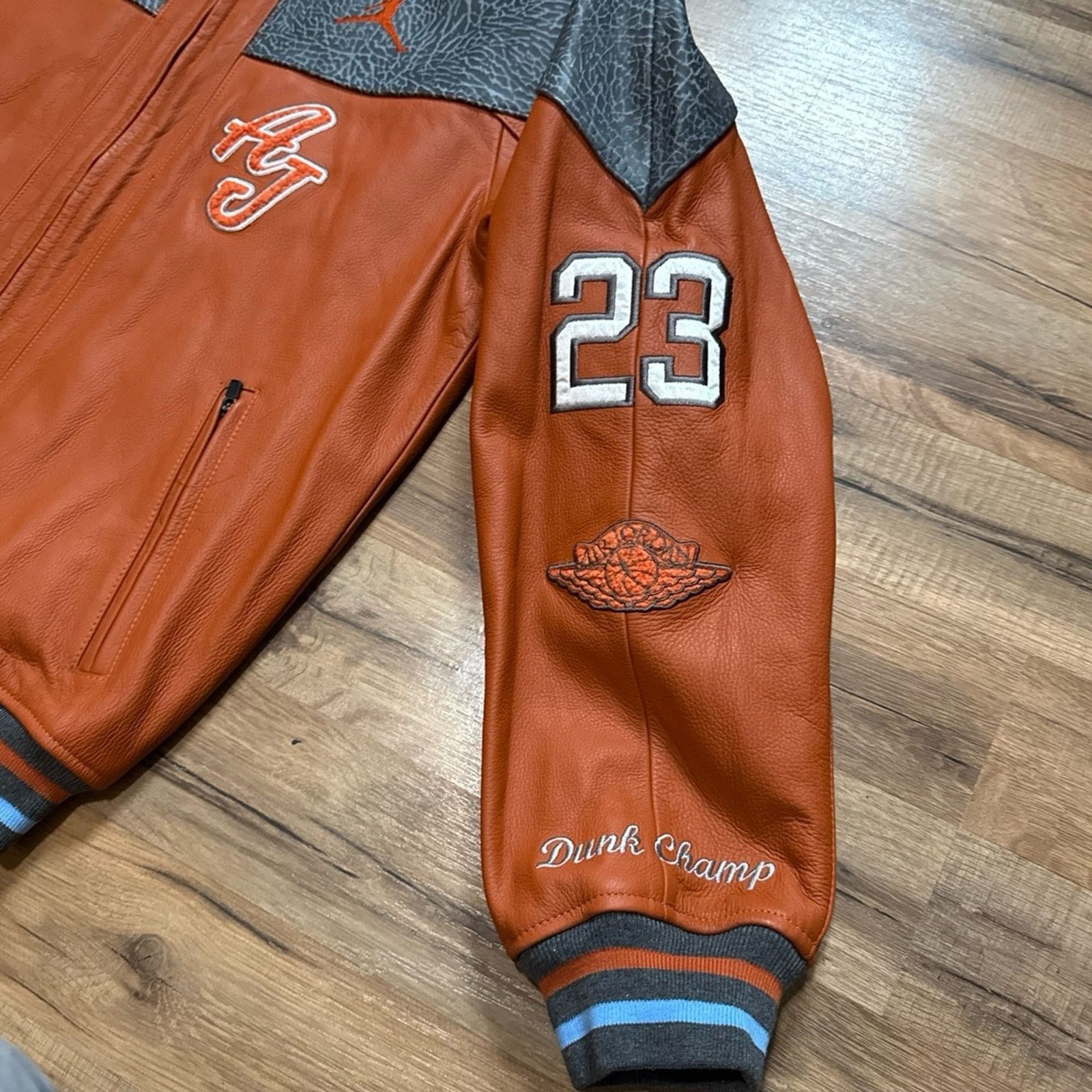Jordan Brand 2007 Jordan Official Member Zip Up Leather Varsity Jacket Size US L / EU 52-54 / 3 - 8 Thumbnail