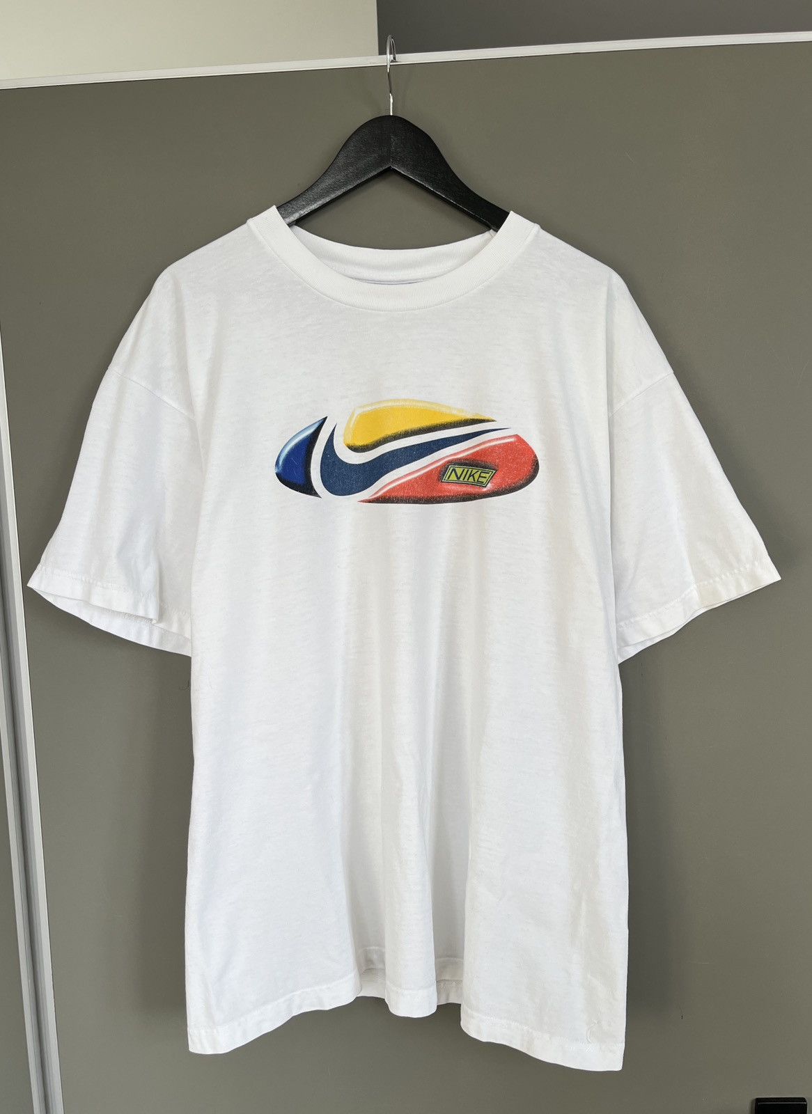 Nike Nike Vintage Big Logo Wide T-shirt Size US L / EU 52-54 / 3 - 2 Thumbnail