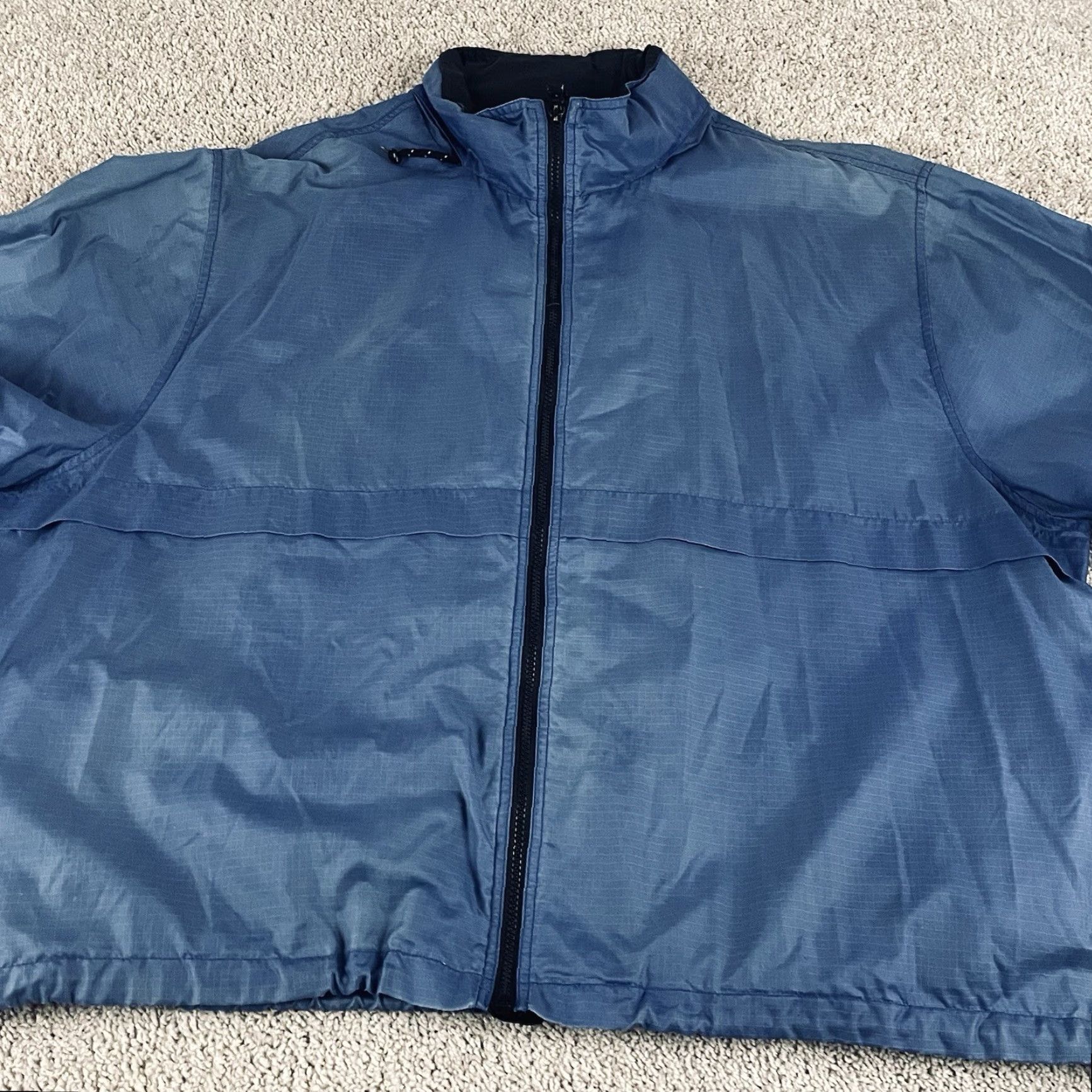 Eddie Bauer Eddie Bauer Jacket Mens 2XL Ebtek Windbreaker Hooded Pockets Zip Zip Pocket Blue E118 Size US XXL / EU 58 / 5 - 7 Thumbnail