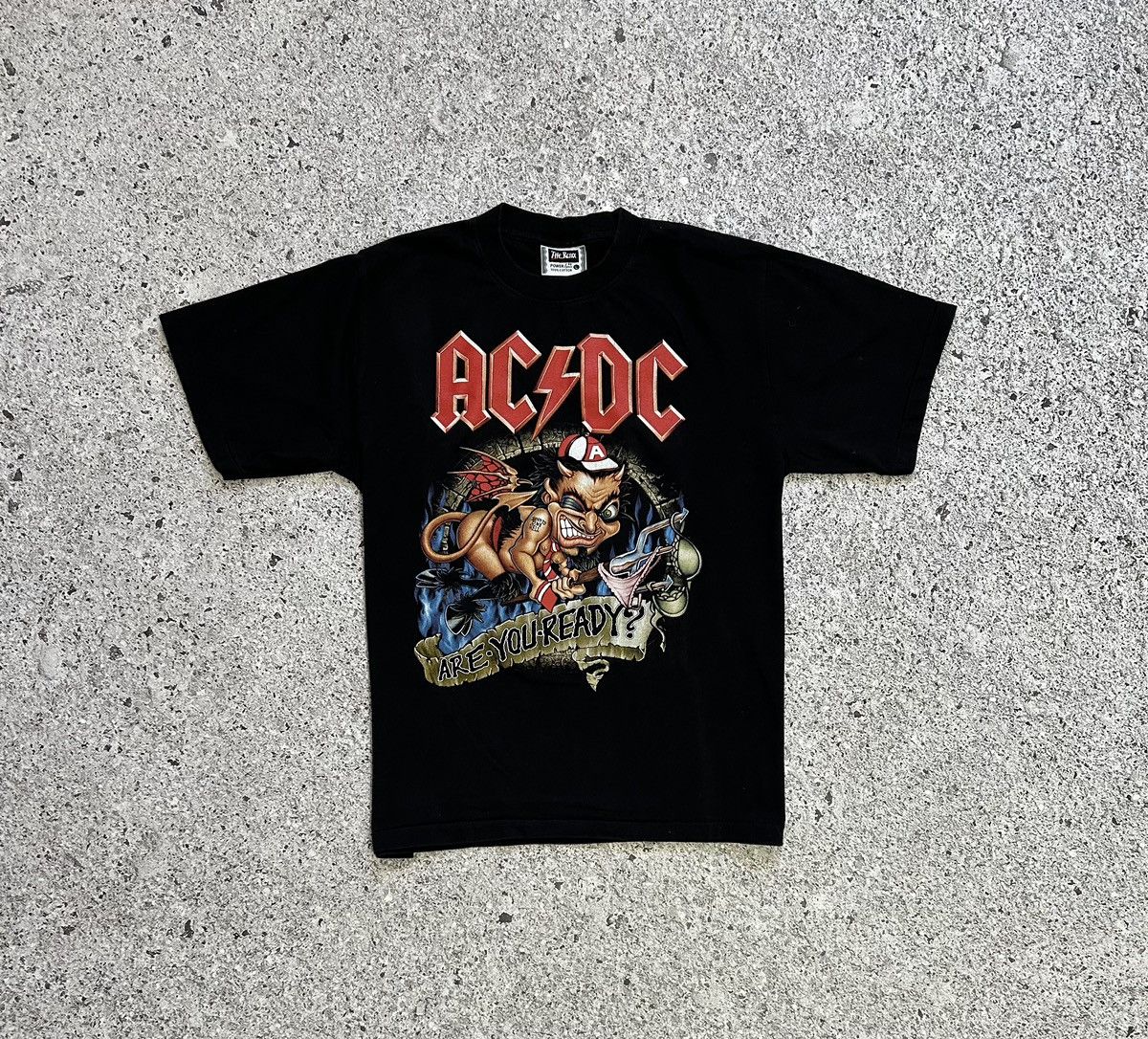 Band Tees × Vintage Vintage 90’s AC/DC Are You Ready Rock Band Retro T-Shirt Y2K Size US L / EU 52-54 / 3 - 3 Thumbnail