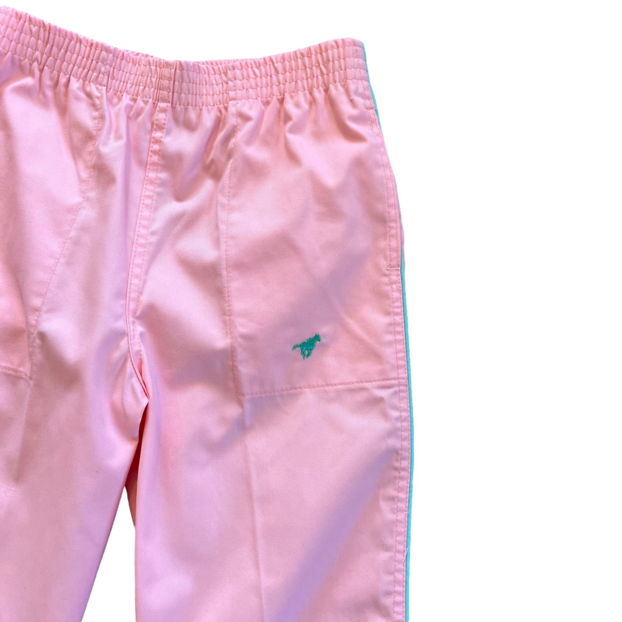 Vintage Vintage Wrangler High Rise Bubble Gum Pink & Pastel Blue Pan Size 28" / US 6 / IT 42 - 2 Thumbnail