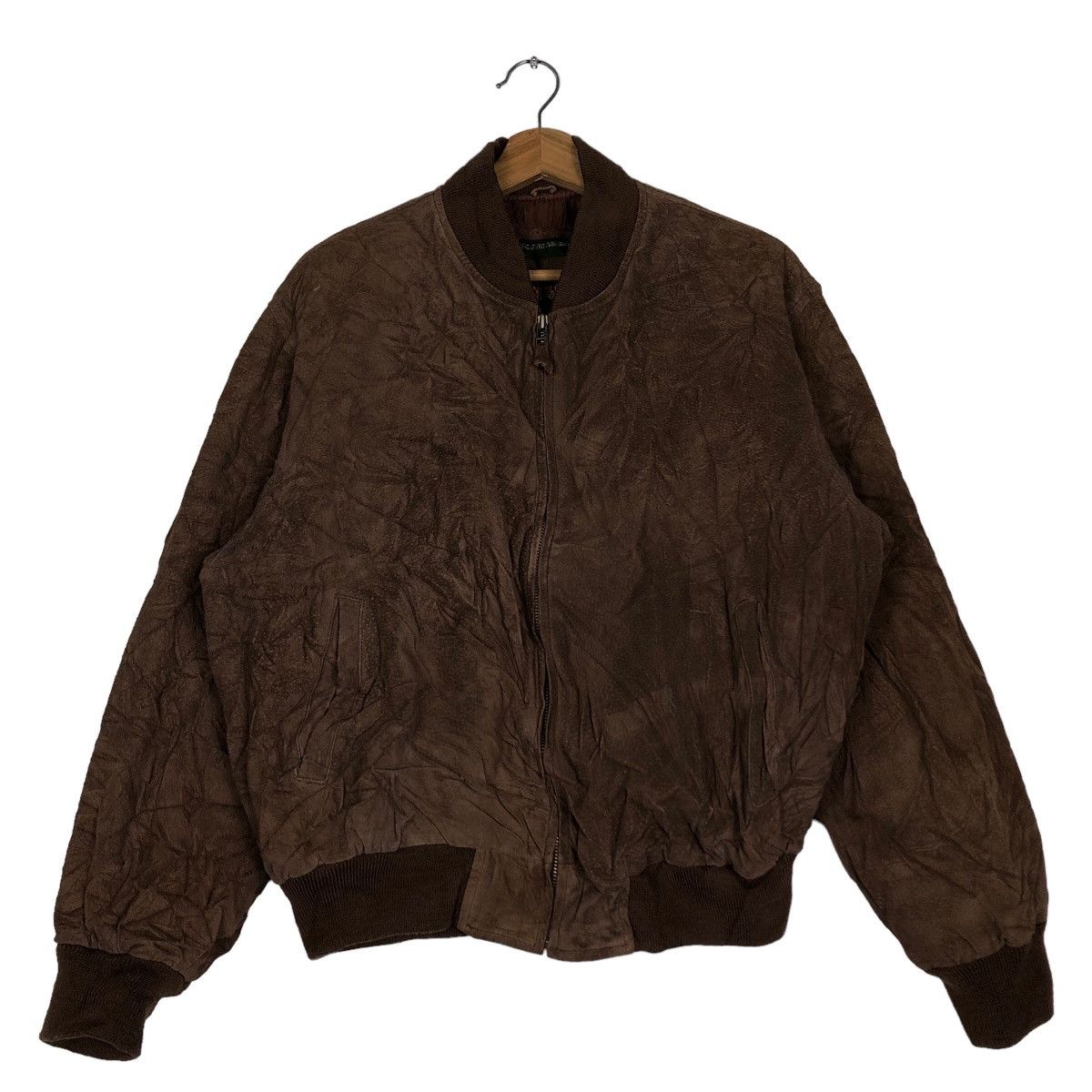 Japanese Brand 🔥Vtg Bomber Leather Jacket Uniqlo Japan Issey Miyake Size US L / EU 52-54 / 3 - 1 Thumbnail