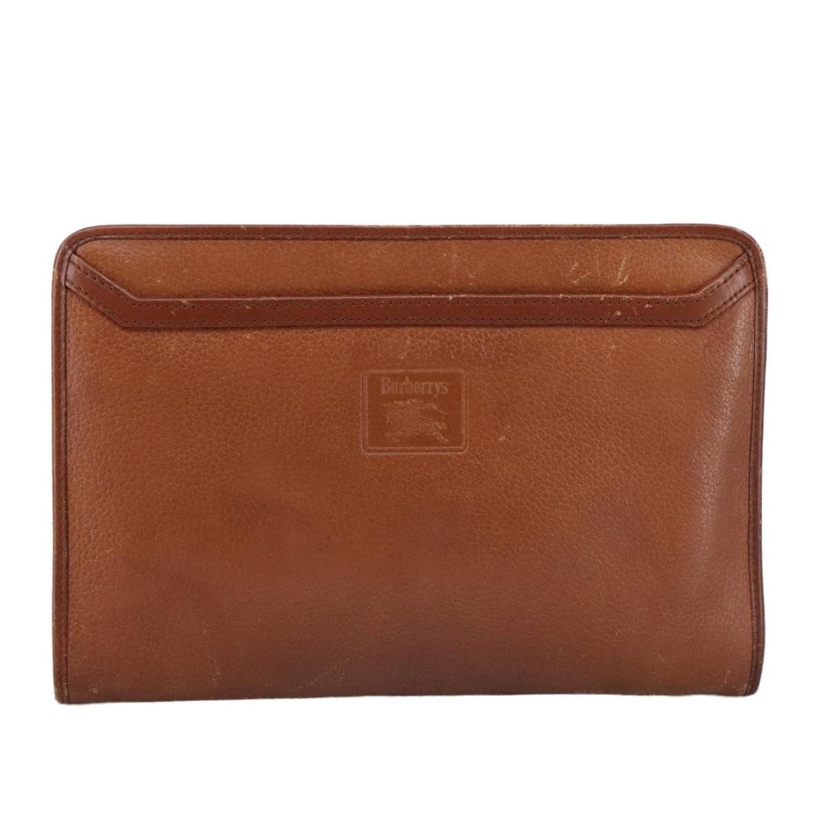 Burberry Brown Leather Clutch Bag (Pre-Owned) Size ONE SIZE - 1 Thumbnail