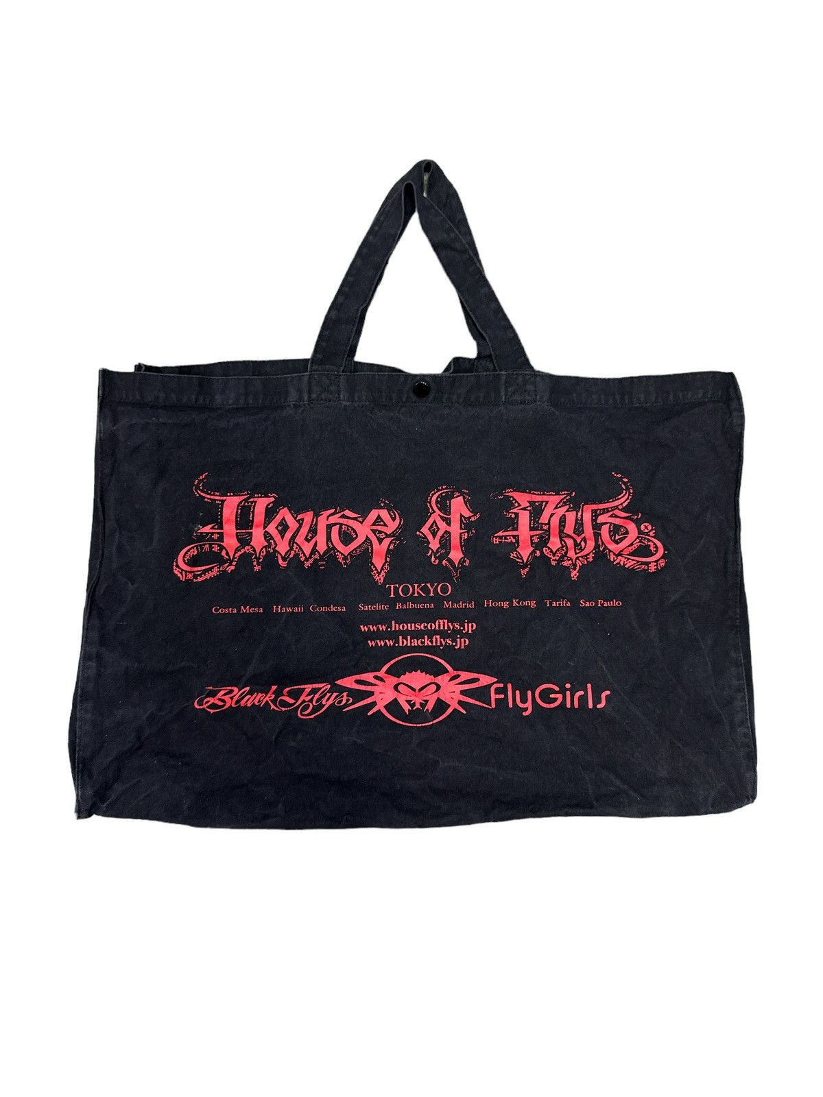 image of Vintage House Of Flys By Black Flys Skateboard Tote Bag, Men's