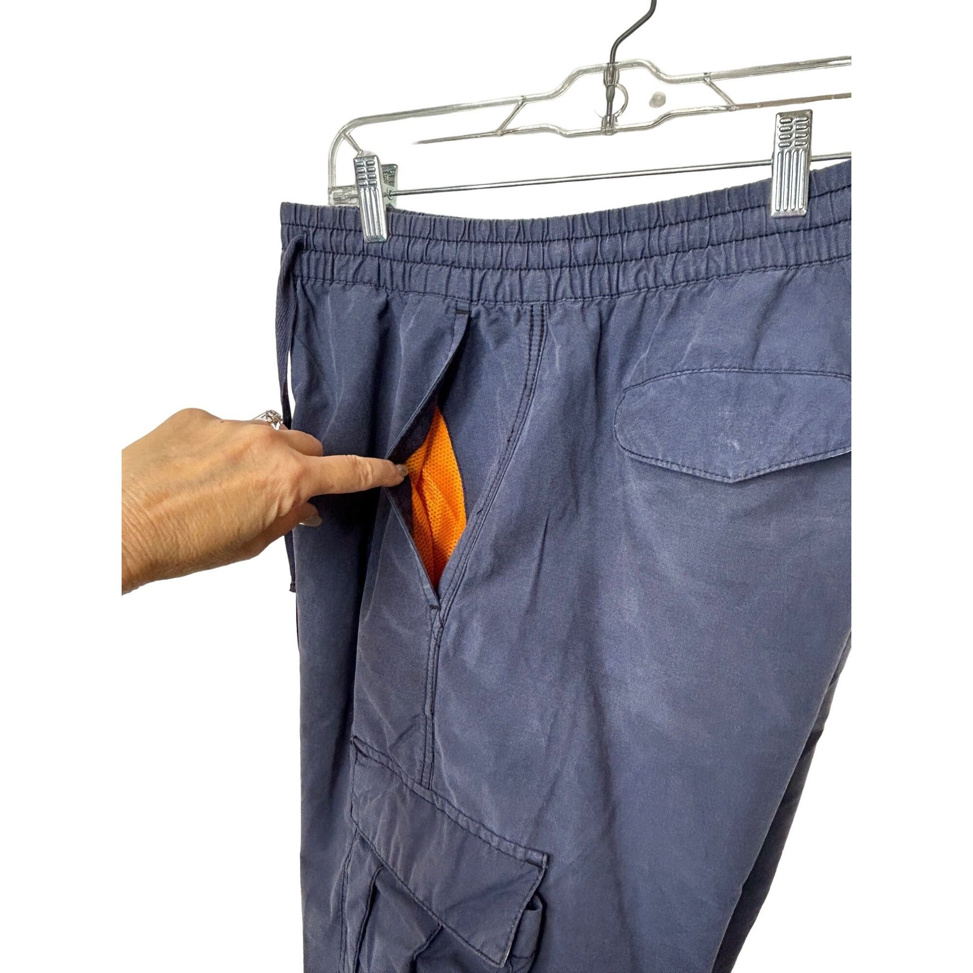 Other Wear First Men’s Cargo Shorts Navy Blue 36 Cotton Nylon Draw Size US 36 / EU 52 - 5 Thumbnail