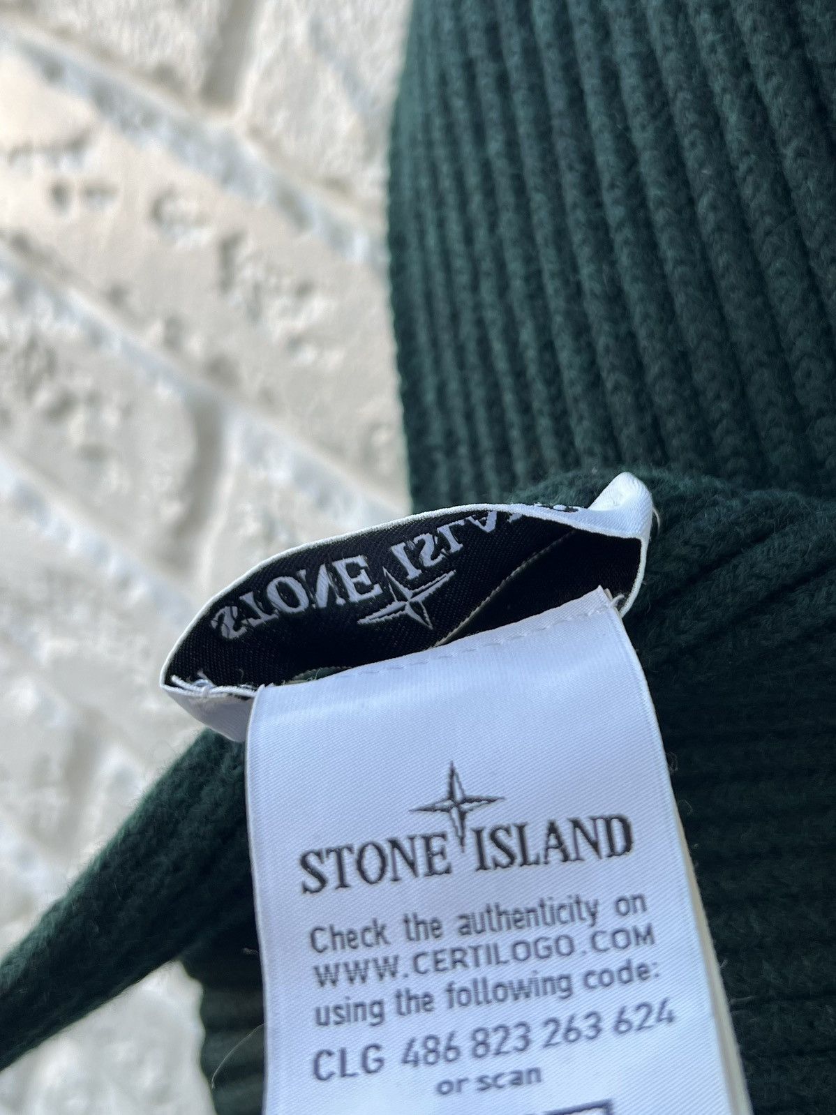 Stone Island Stone Island Green Lana Wool Knit Ribbed Scarf Size ONE SIZE - 6 Thumbnail
