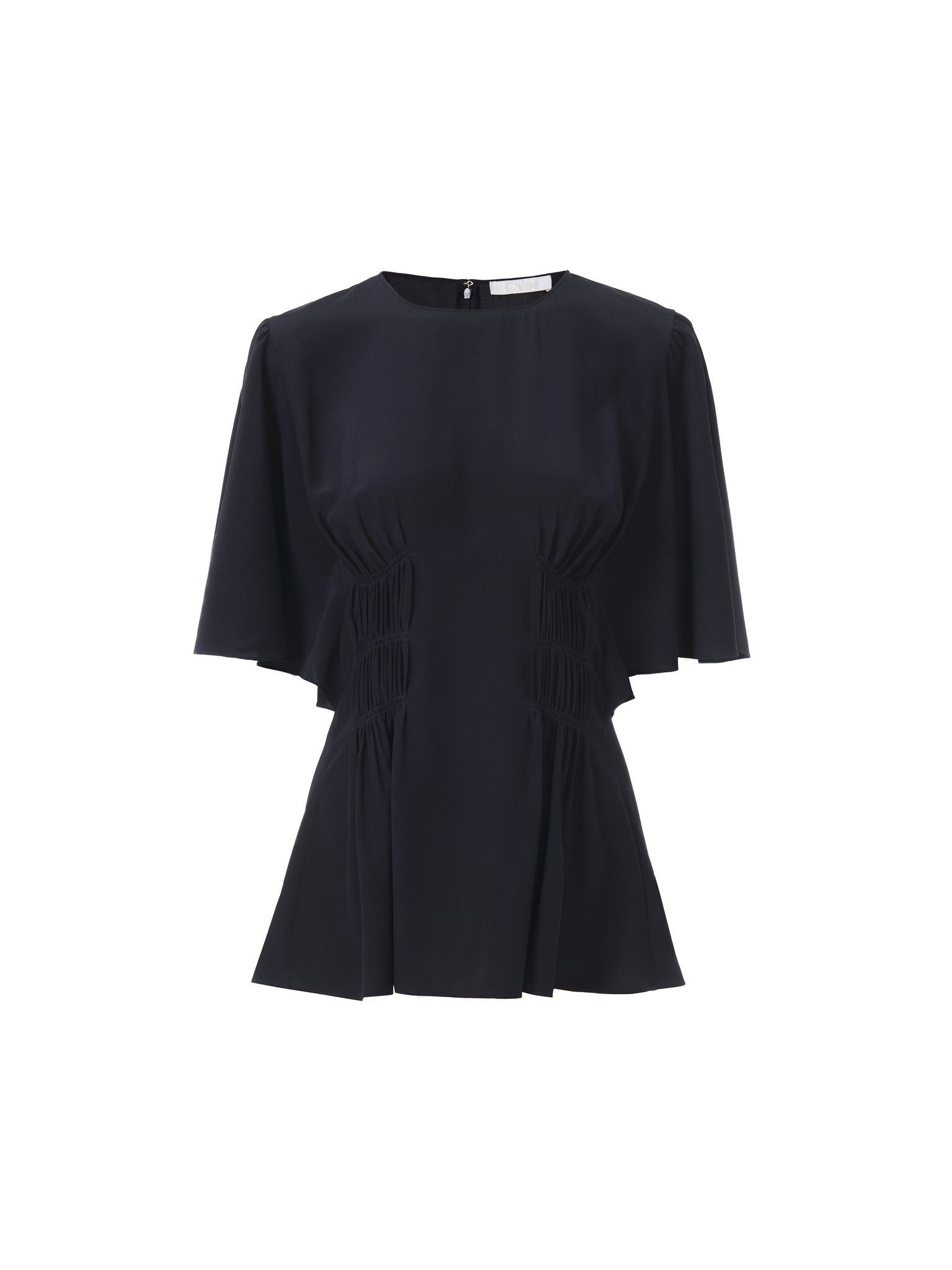 o1y0825 Silk Blouse in Midnight Blue