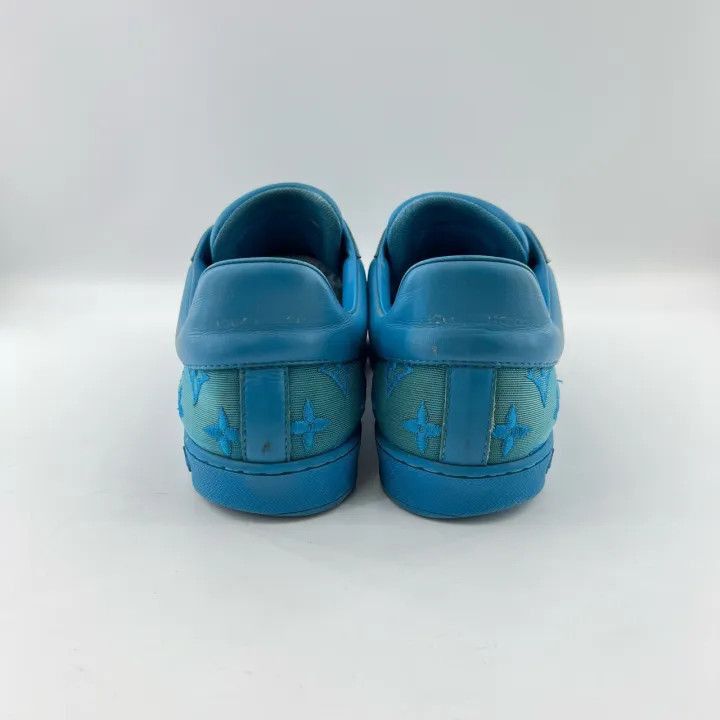 Louis Vuitton Louis Vuitton Blue Embroidered Low-Top Sneakers -2508 Size US 8 / EU 41 - 3 Thumbnail