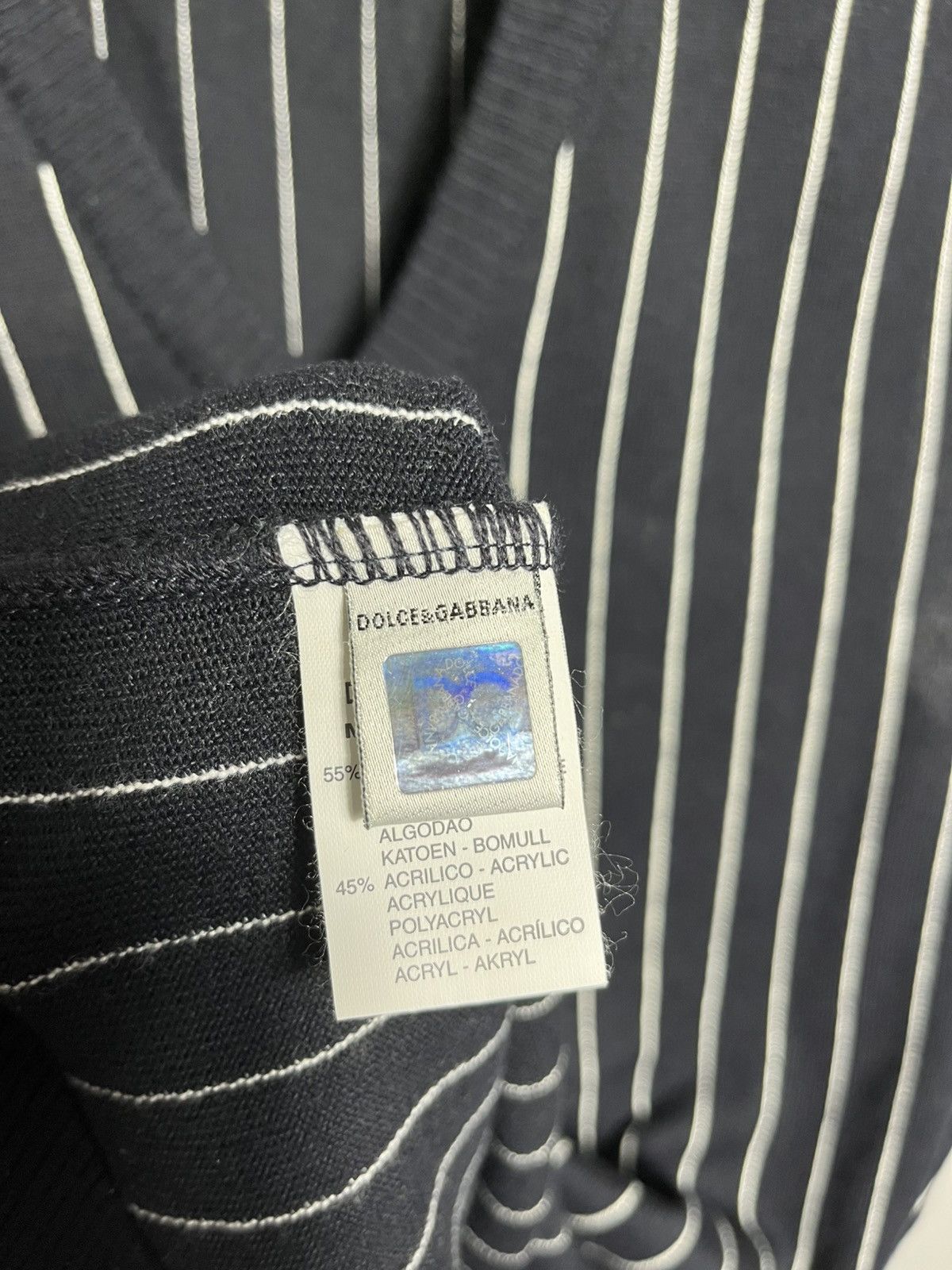 Dolce & Gabbana Dolce & Gabbana Mens Vest Sleeveless Cotton Striped Claasic Size US M / EU 48-50 / 2 - 5 Thumbnail