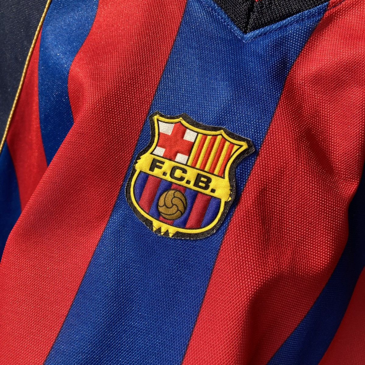 Vintage Barcelona #7 Saviola Fan Jersey 90s Vintage Blokcore Style Size US S / EU 44-46 / 1 - 5 Thumbnail