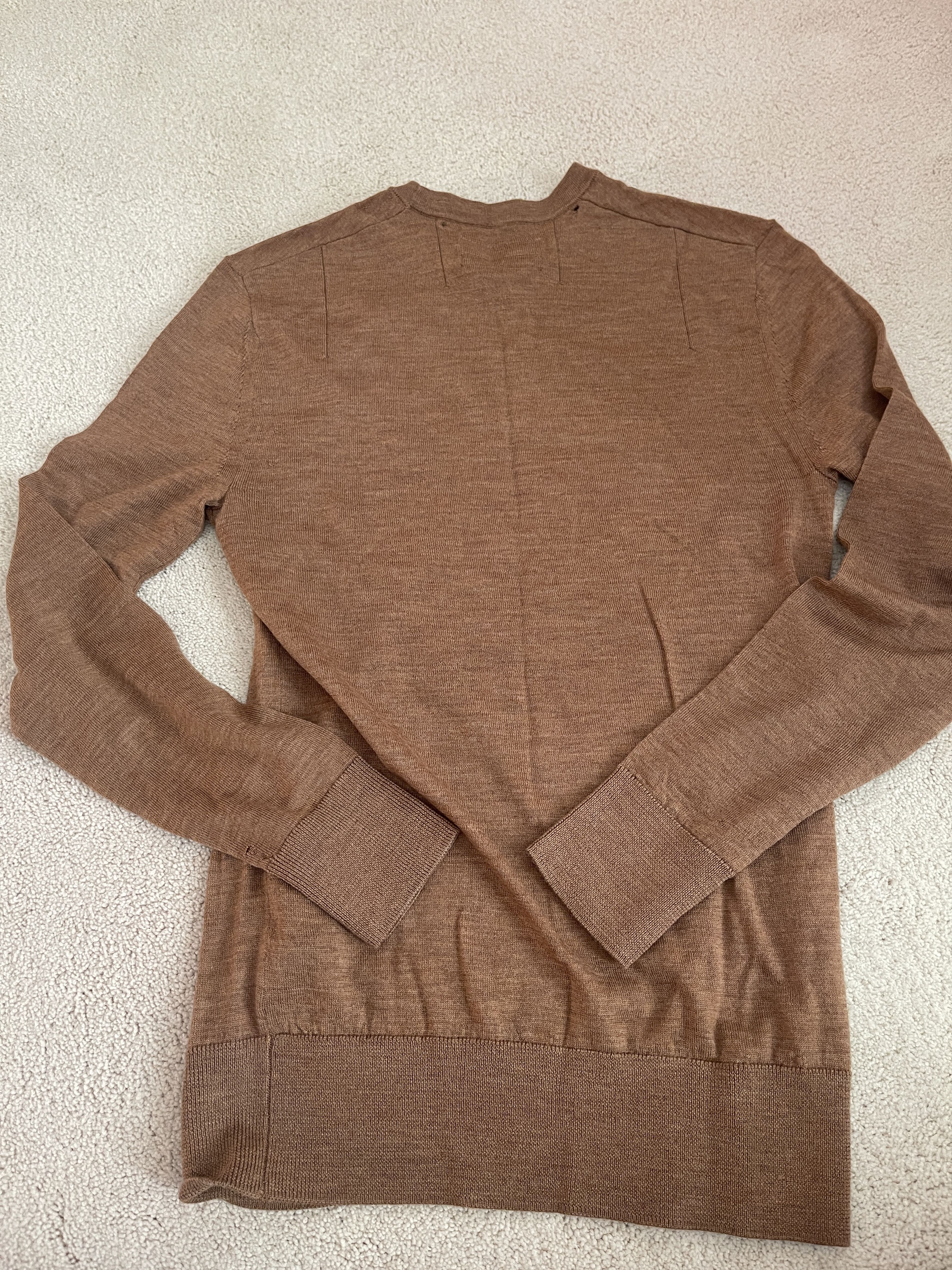 Allsaints All Saints Brown Merino Wool Long Sleeve XS Sweater Size US XS / EU 42 / 0 - 6 Thumbnail