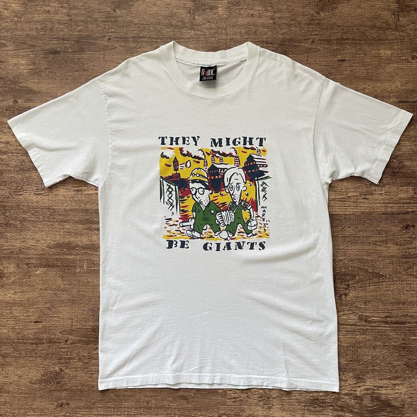 image of Band Tees x Giant Vintage 1990S They Might Be Giants Band T-Shirt Size XL in White, Men's