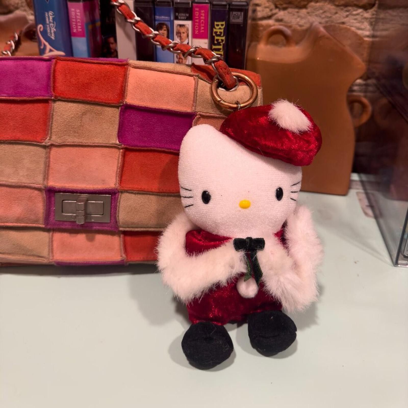 Vintage 1999 SANRIO FESTIVE RED BAG CHARM Size ONE SIZE - 1 Thumbnail