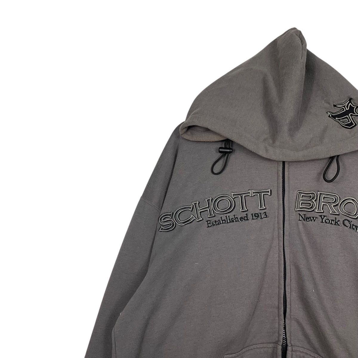Schott SCHOTT BROS NYC Big Logo Zipper Hoodies Sweatshirt #2012-C87 Size US XL / EU 56 / 4 - 6 Thumbnail