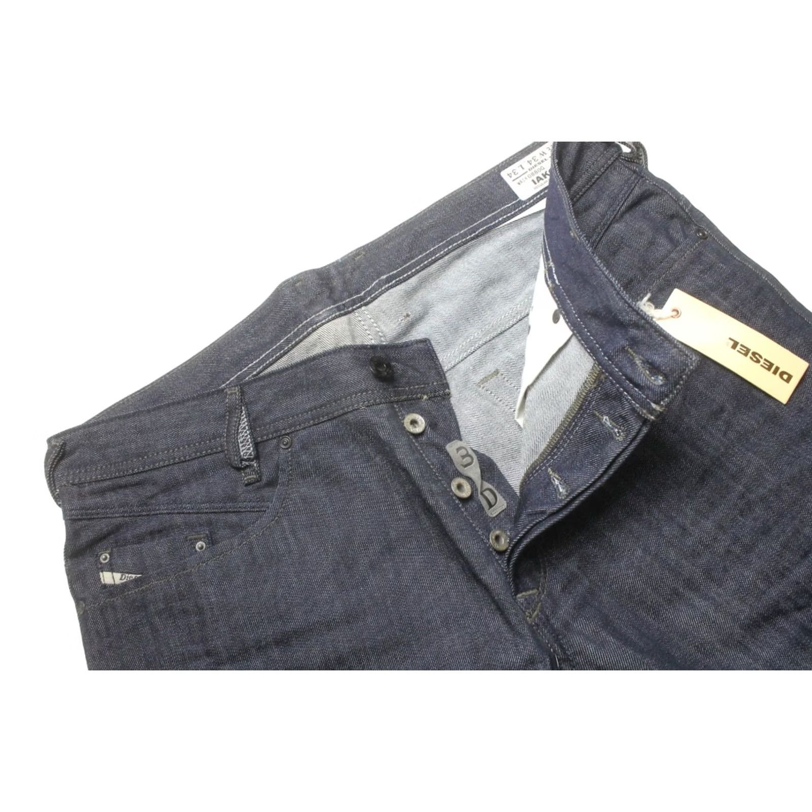Diesel DIESEL Iakop Regular Slim-Tapered 0880G Jeans Men's W34/L34 Button Denim Faded Blue Jeans Men Size US 34 / EU 50 - 4 Thumbnail