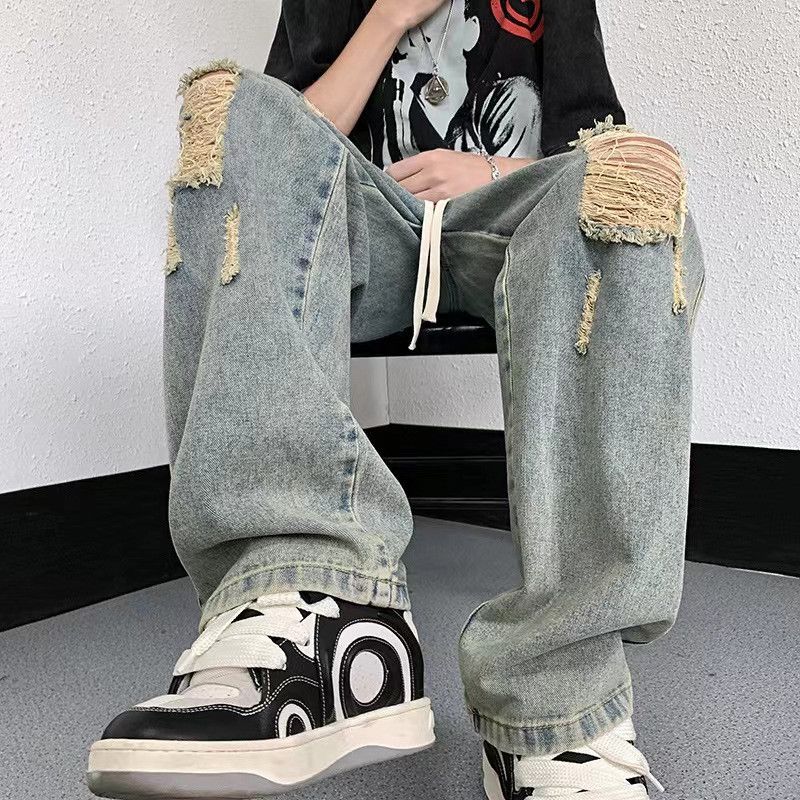 Japanese Brand × Vintage High Street Vintage Ripped Loose Jeans Size US 32 / EU 48 - 5 Thumbnail