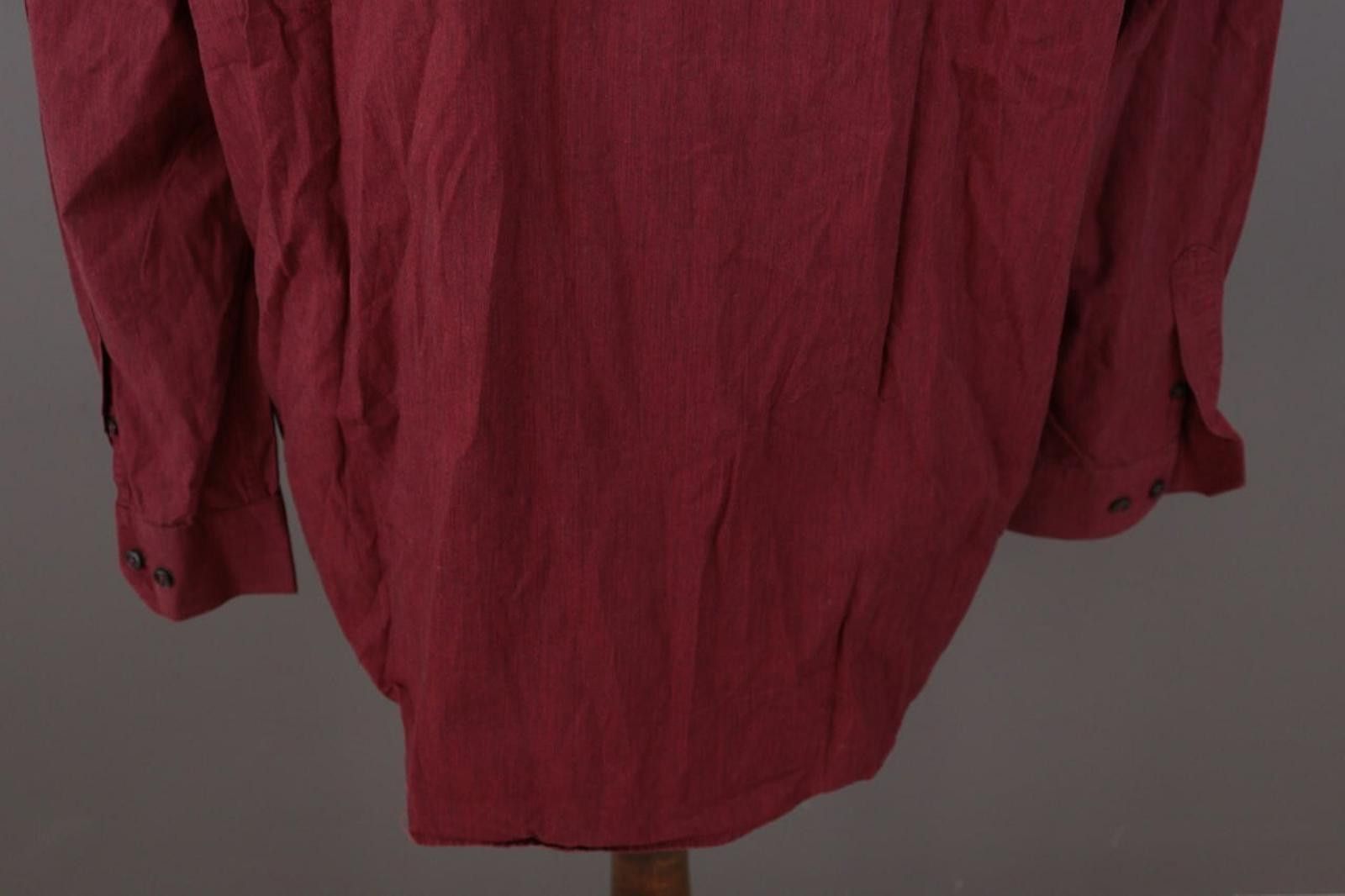 Paul Smith Vintage Paul Smith Burgundy Down Dress Shirt Size 43 Size US M / EU 48-50 / 2 - 11 Thumbnail