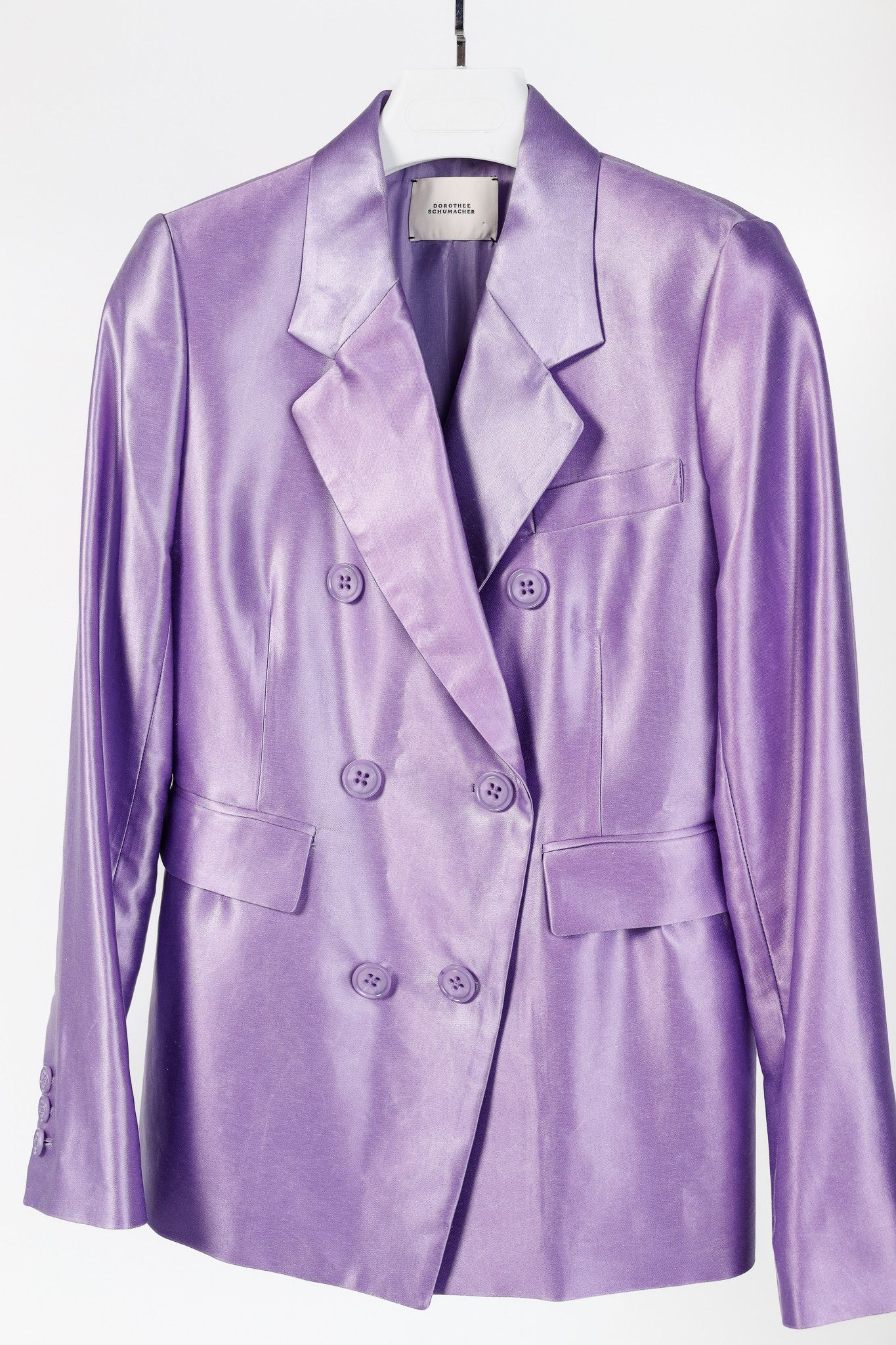 DOROTHEE SCHUMACHER Dorothee Schumacher Shiny Coolness Double-Breasted Jacket Size M / US 6-8 / IT 42-44 - 3 Thumbnail