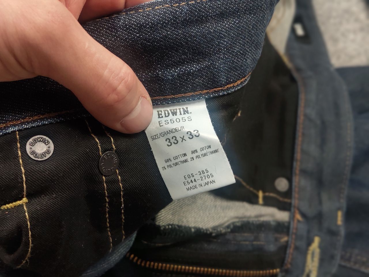 Edwin Edwin Vintage Japan Selvedge Distressed Denim Jeans ES505S Size US 33 - 17 Thumbnail