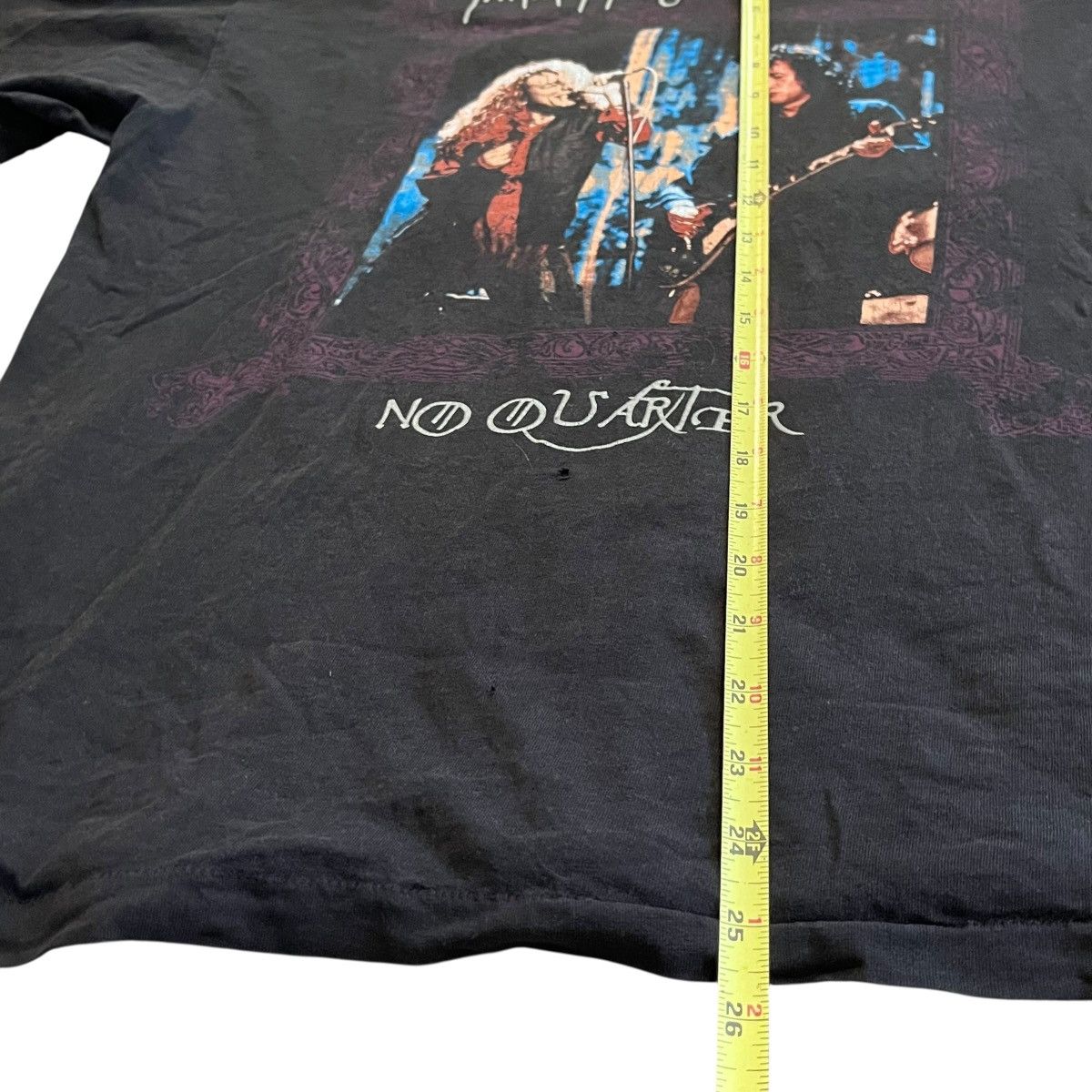 Band Tees × Led Zeppelin × Vintage VINTAGE 1995 Robert Plant Jimmy Page No Quarter T Shirt Size US XL / EU 56 / 4 - 4 Thumbnail