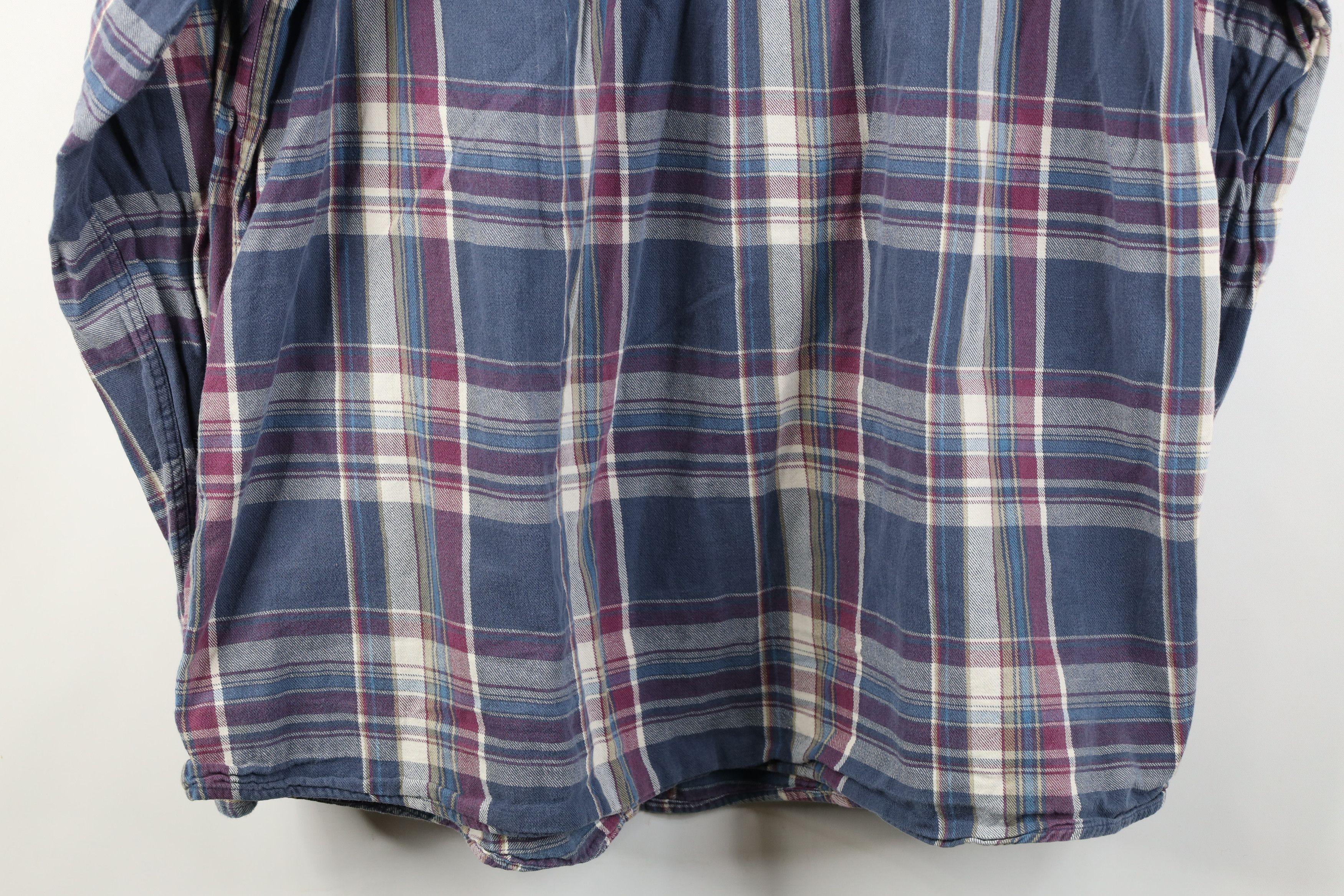 Vintage Vintage 90s Streetwear Collar Flannel Button Down Shirt Size US XXL / EU 58 / 5 - 11 Thumbnail
