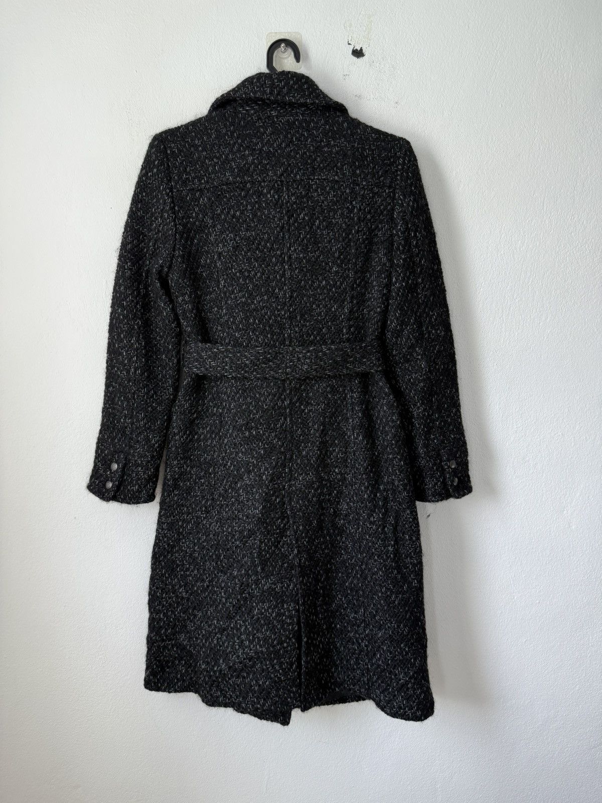 Michel Klein Michel Klein Knit Style Long Coat Black Double Pocket Size XS / US 0-2 / IT 36-38 - 5 Thumbnail