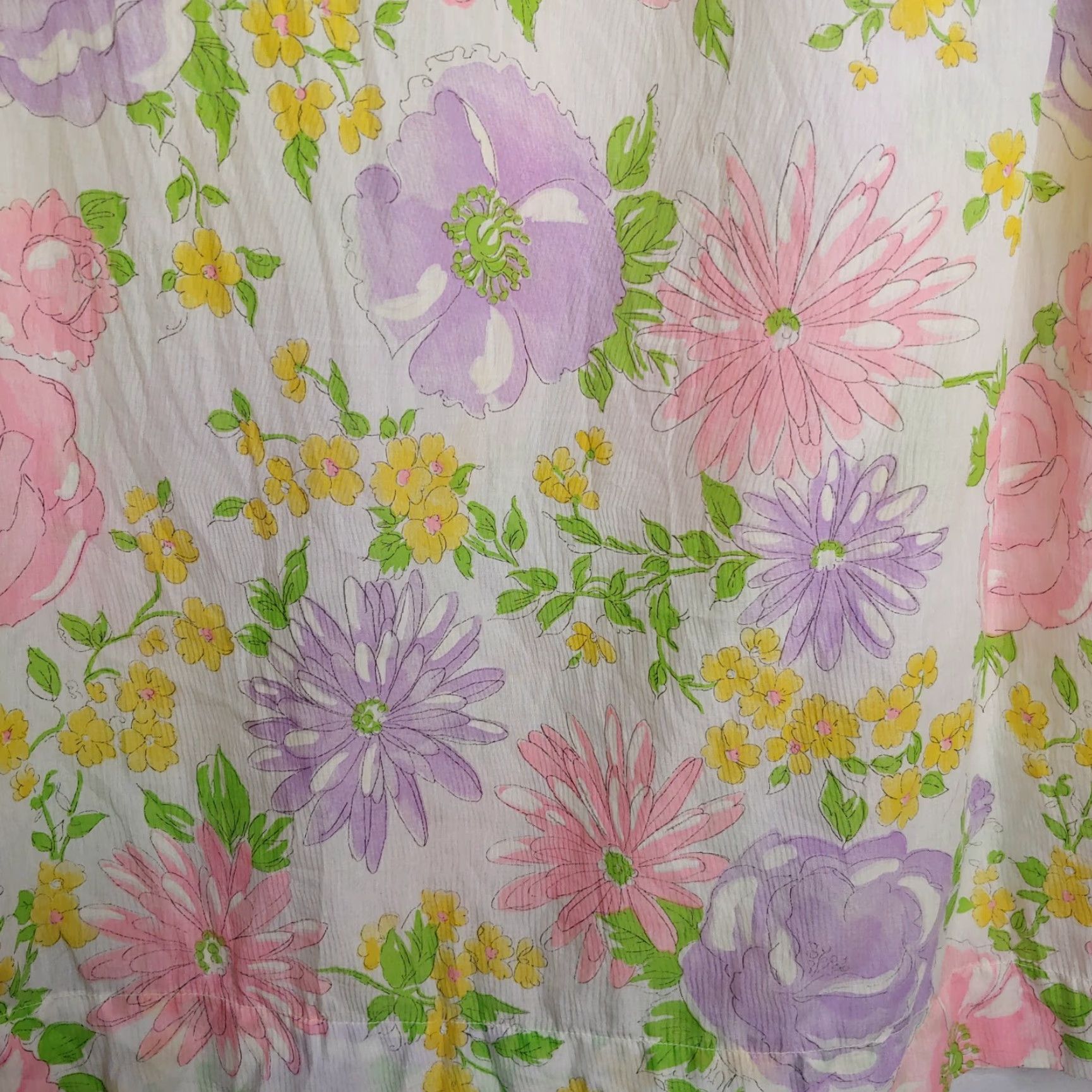 Vintage VINTAGE Komar Nightgown Women's Small Floral Peignoir Neck Petals Size ONE SIZE - 7 Thumbnail