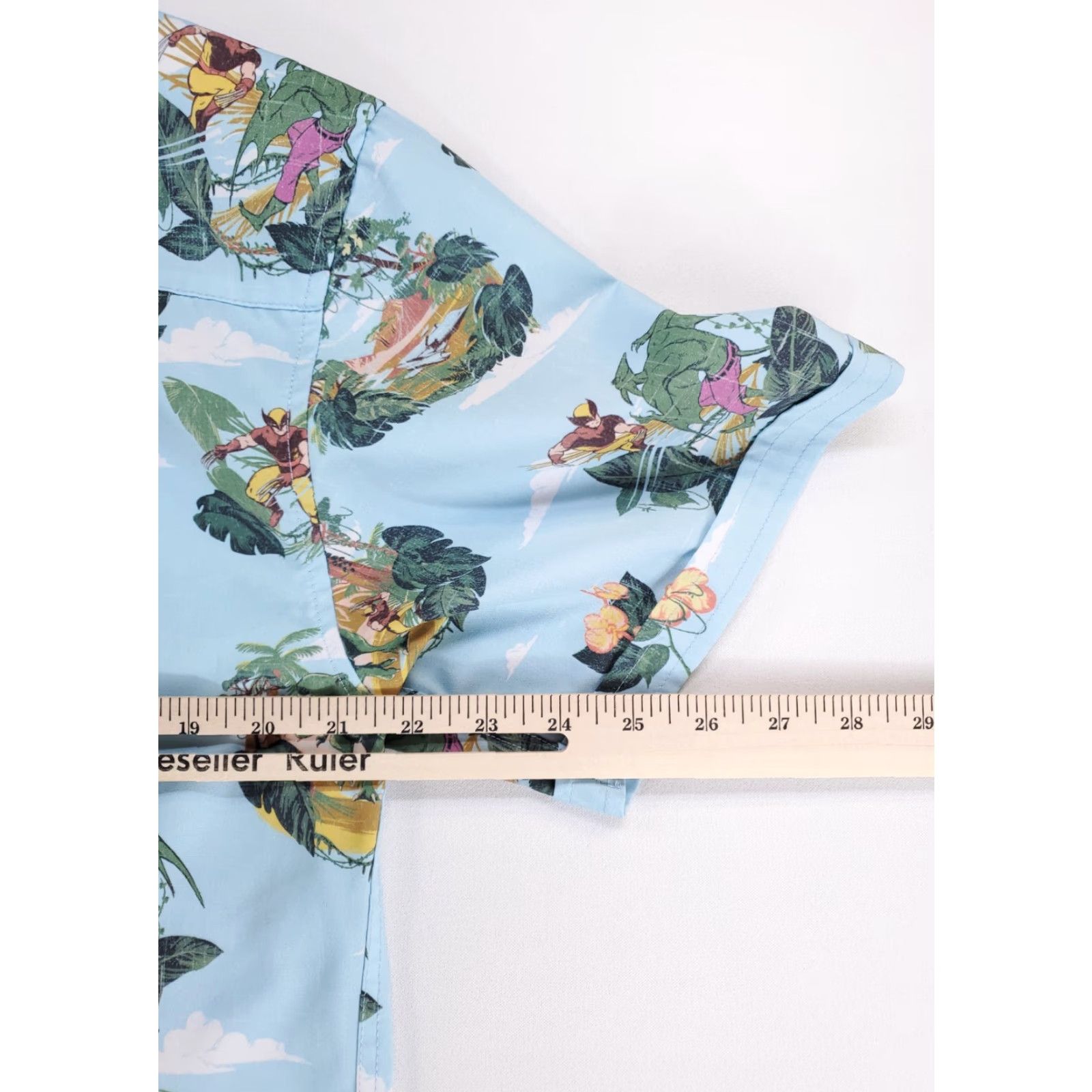 Vintage **RSVLTS Wolverine Sauron Mens Blue Hawaiian Shirt L** User: RSVLTS Wolverine Sauron Mens Blue Hawaiian Shirt L Size US L / EU 52-54 / 3 - 6 Thumbnail