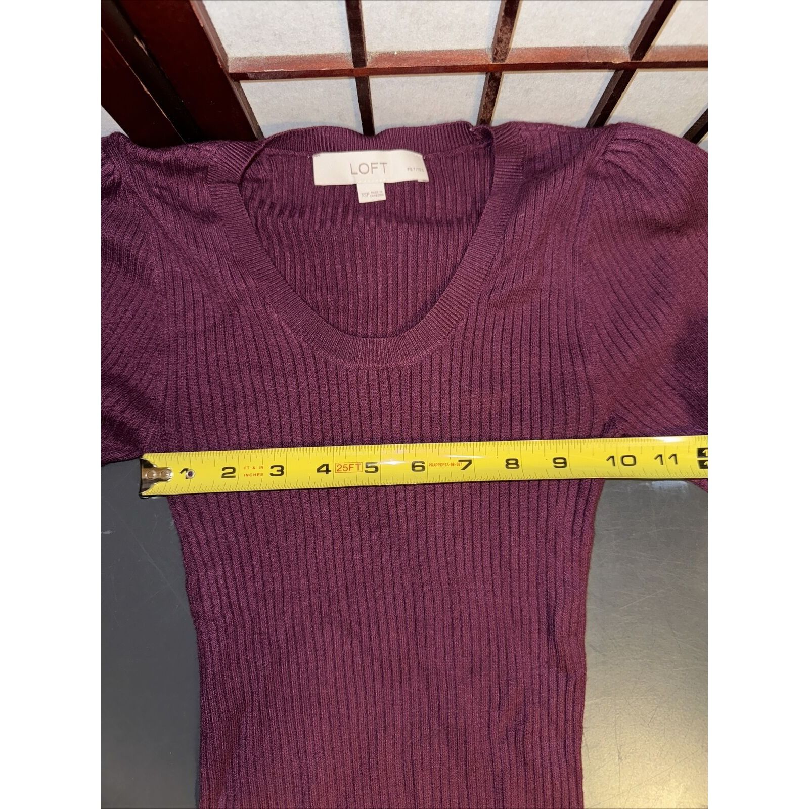 Ann Taylor Ann Taylor LOFT Ribbed Top XS/PETITES Soft Stretch Modal Ble Size XS / US 0-2 / IT 36-38 - 11 Thumbnail