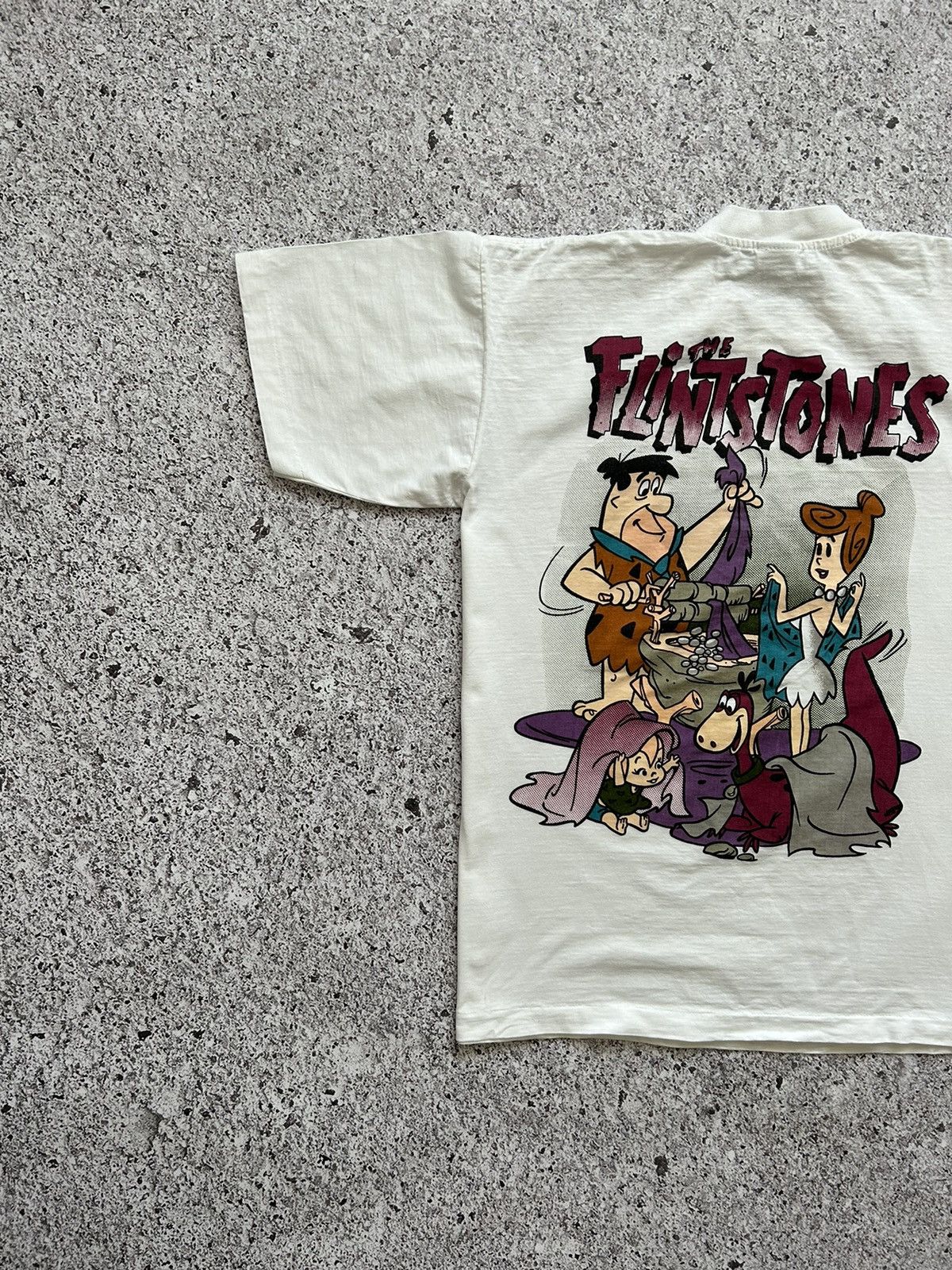 Cartoon Network × Vintage Vintage 90ʼs Cartoon THE FLINTSTONES T-Shirt Size US L / EU 52-54 / 3 - 4 Thumbnail