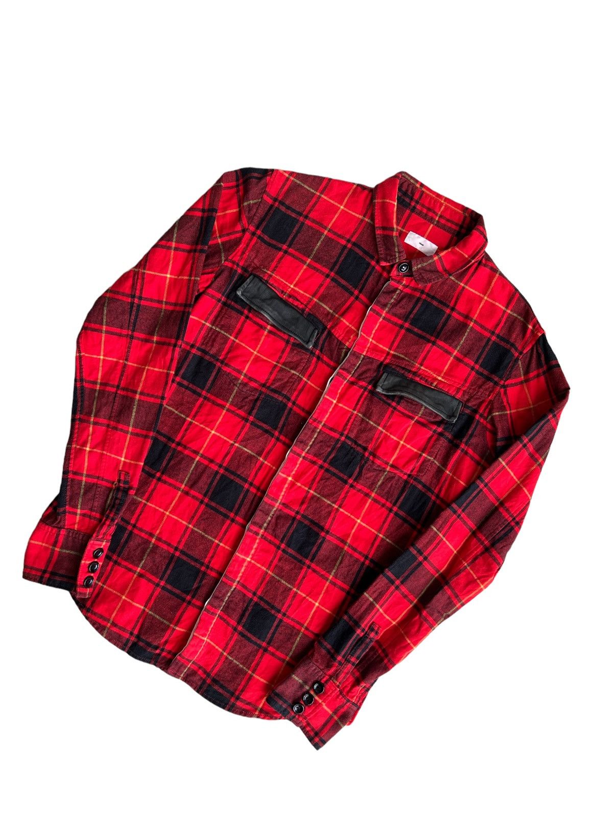 Isamu Katayama Backlash Sixe 🇯🇵 Leather Flap Red Tartan Alaskan Bonded Work Jkt Shirt Size US M / EU 48-50 / 2 - 4 Thumbnail