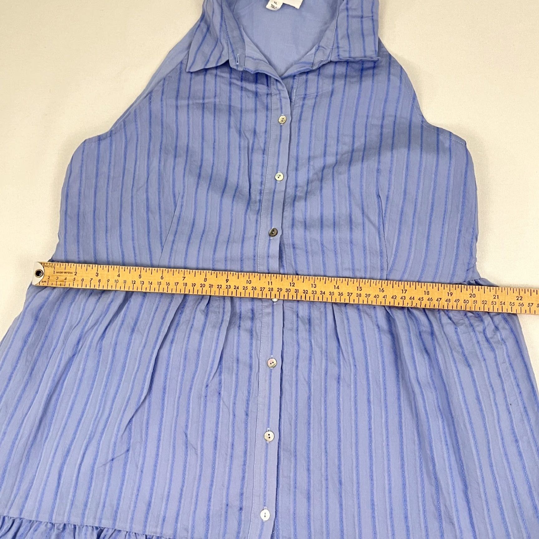 Vintage Tuckernuck Pomander Place Seersucker Sailor Dress A-Line V-Neck XL Blue Womens Size XL / US 12-14 / IT 48-50 - 4 Thumbnail